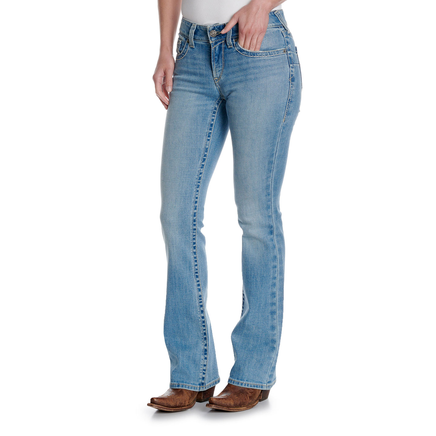 Ariat R.E.A.L. Women's Alina Petaluma Light Wash Bootcut Jeans - Image 1