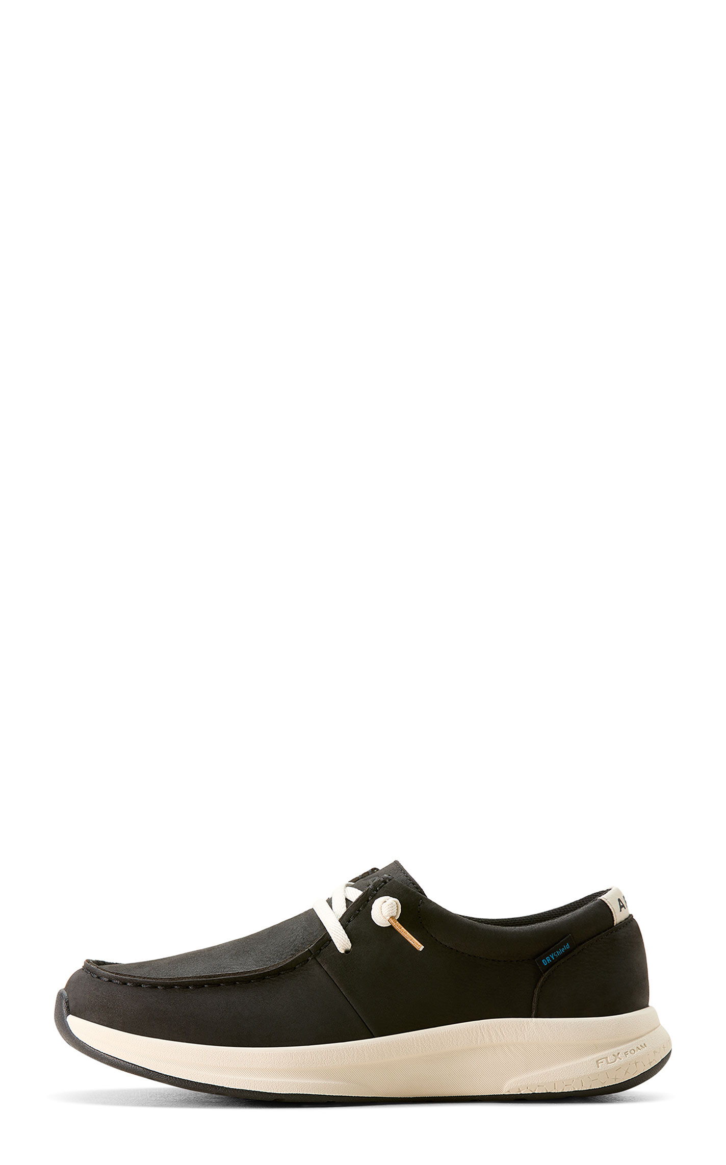 Ariat Women's Buckeye Satin Black Leather Waterproof Moc Toe Casual Shoe - Image 1