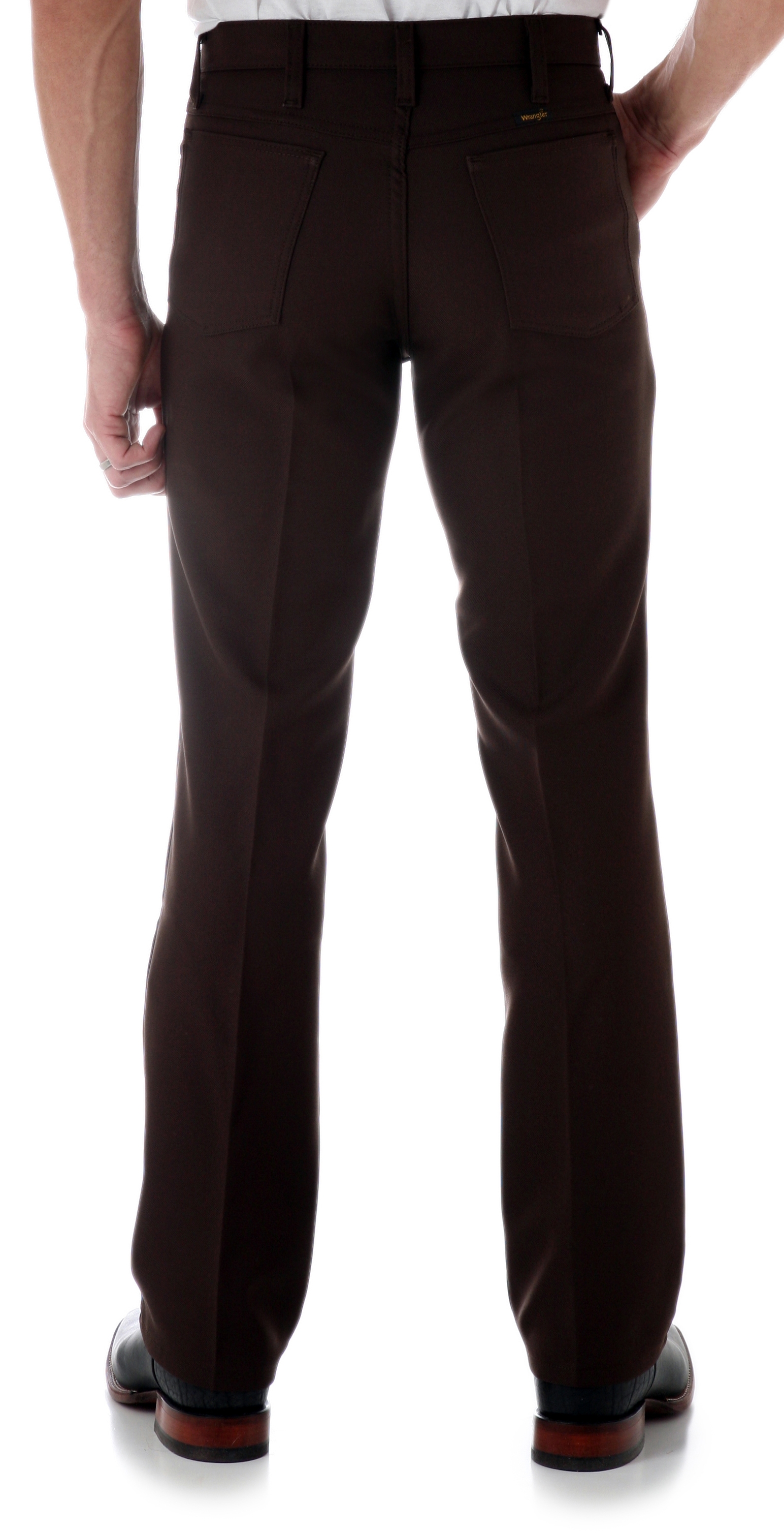 Wrangler Wrancher Men's Brown Dress Pants - Image 1