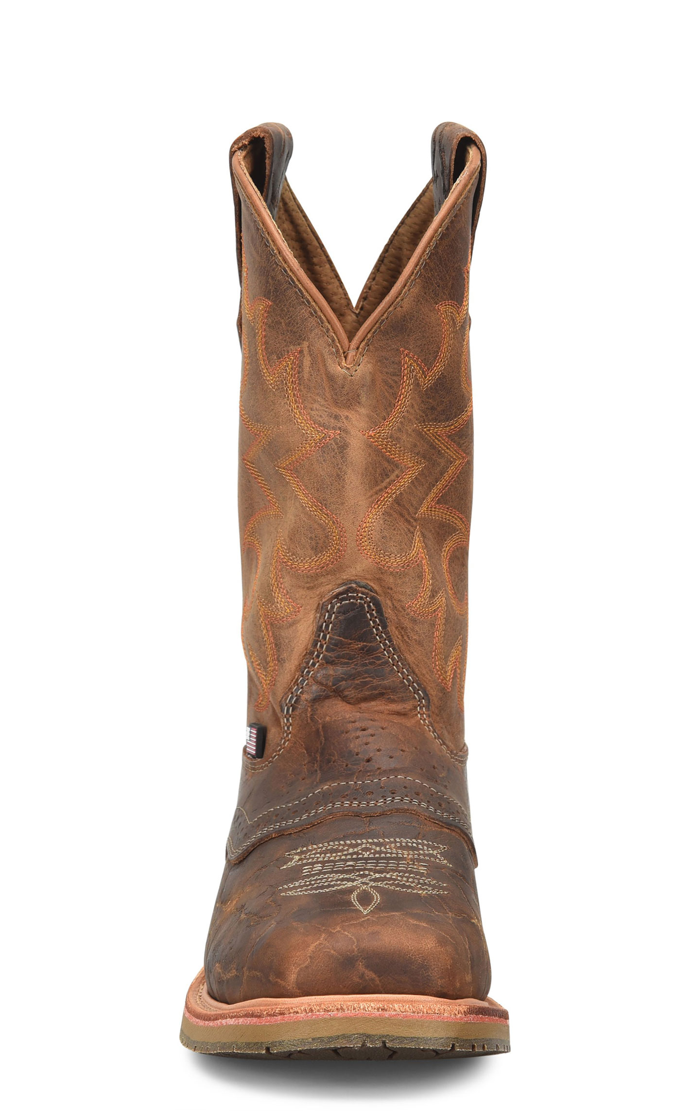 Double H Men's Stockman Sand & Brown Elephant Wide Square Toe Work Boots - Image 1