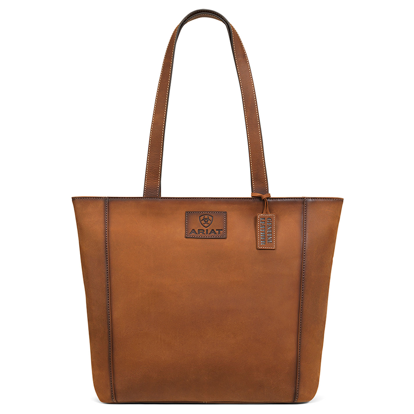 Ariat Gwen Caramel Large Leather Tote Bag - Image 1