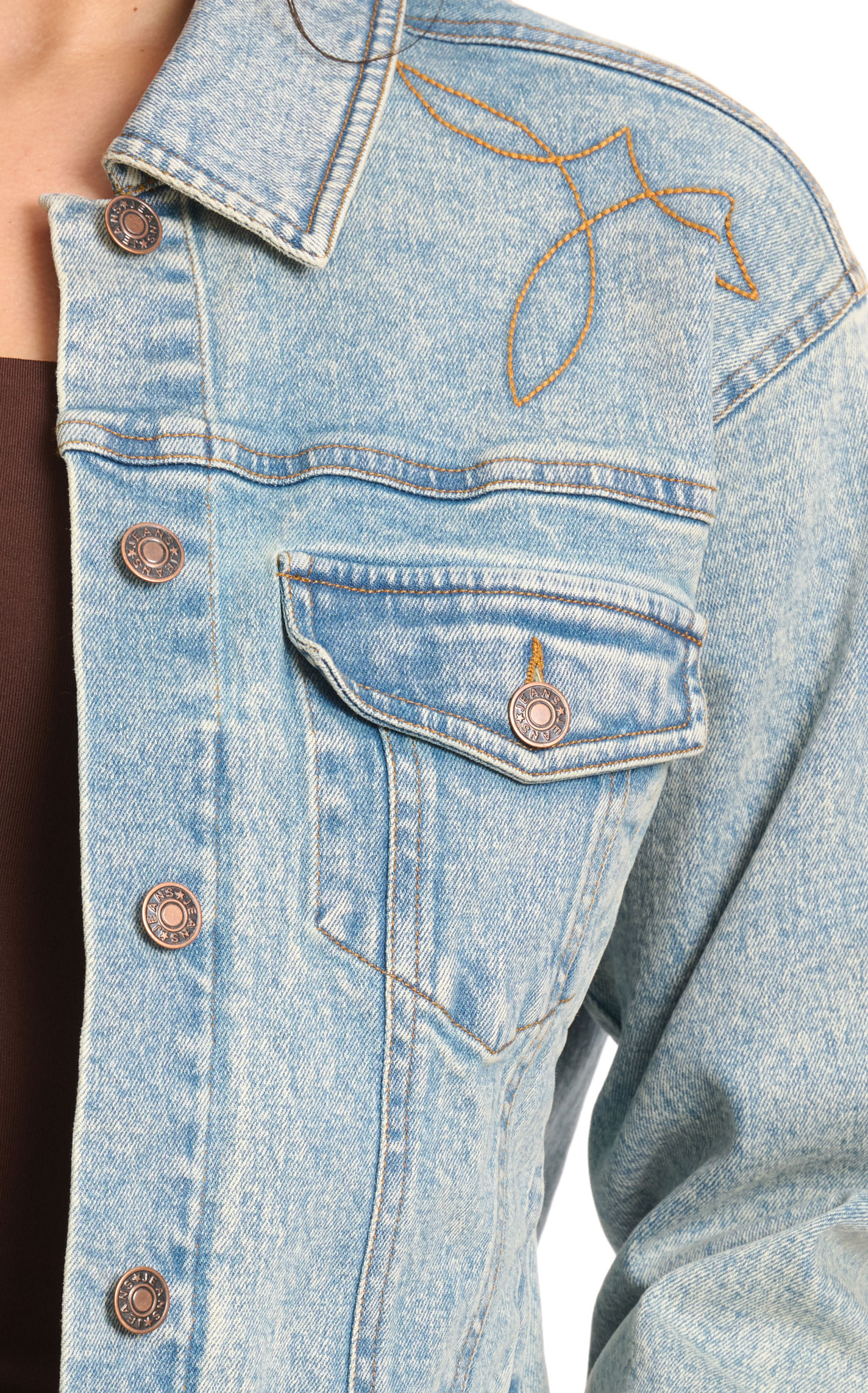 Rockin' C Women's Light Wash Boot Stitch Jacket - Image 1