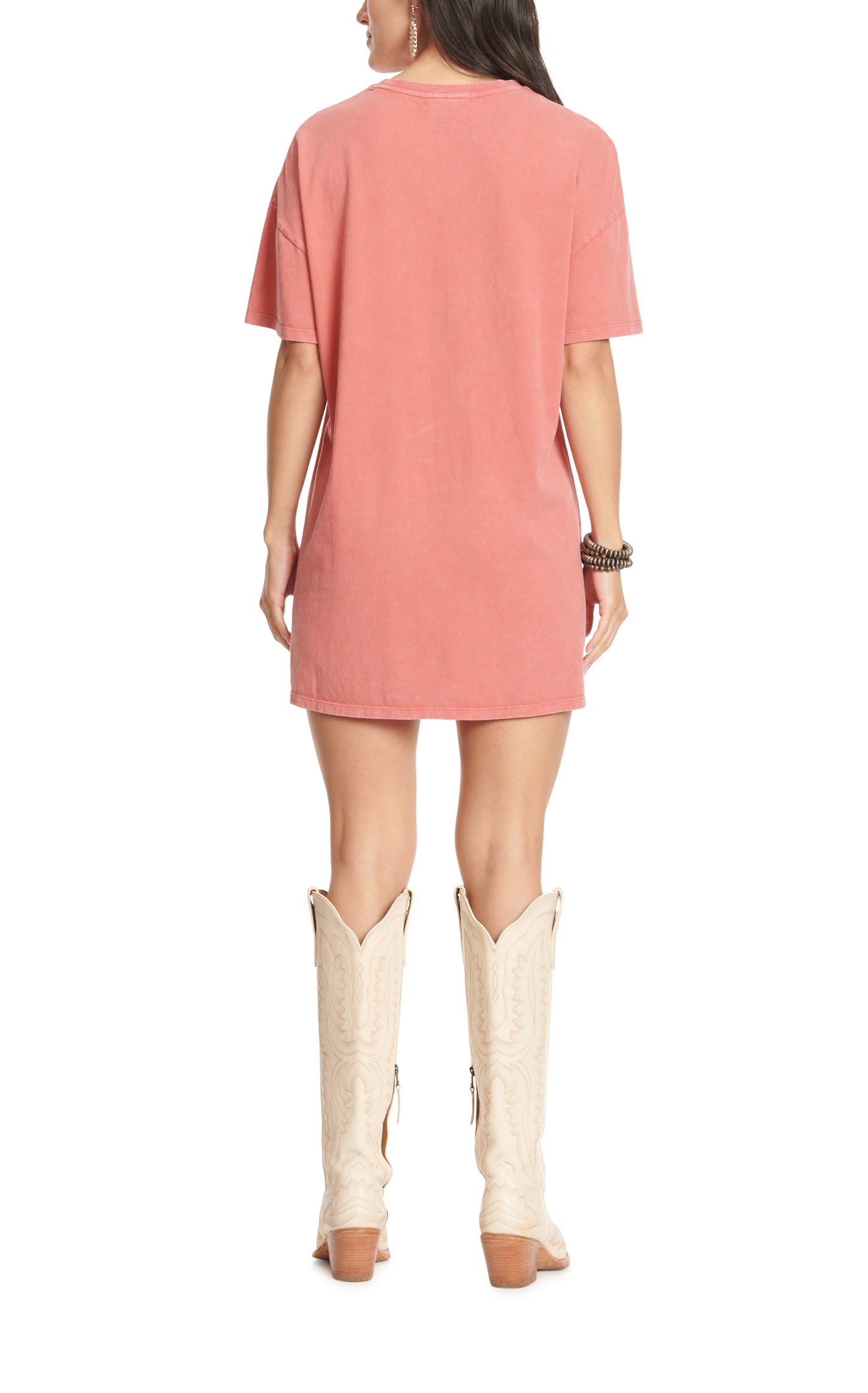 Rock & Roll Denim Women's Rosy Terracotta & Howdy Desert Graphic T-Shirt Dress - Image 1