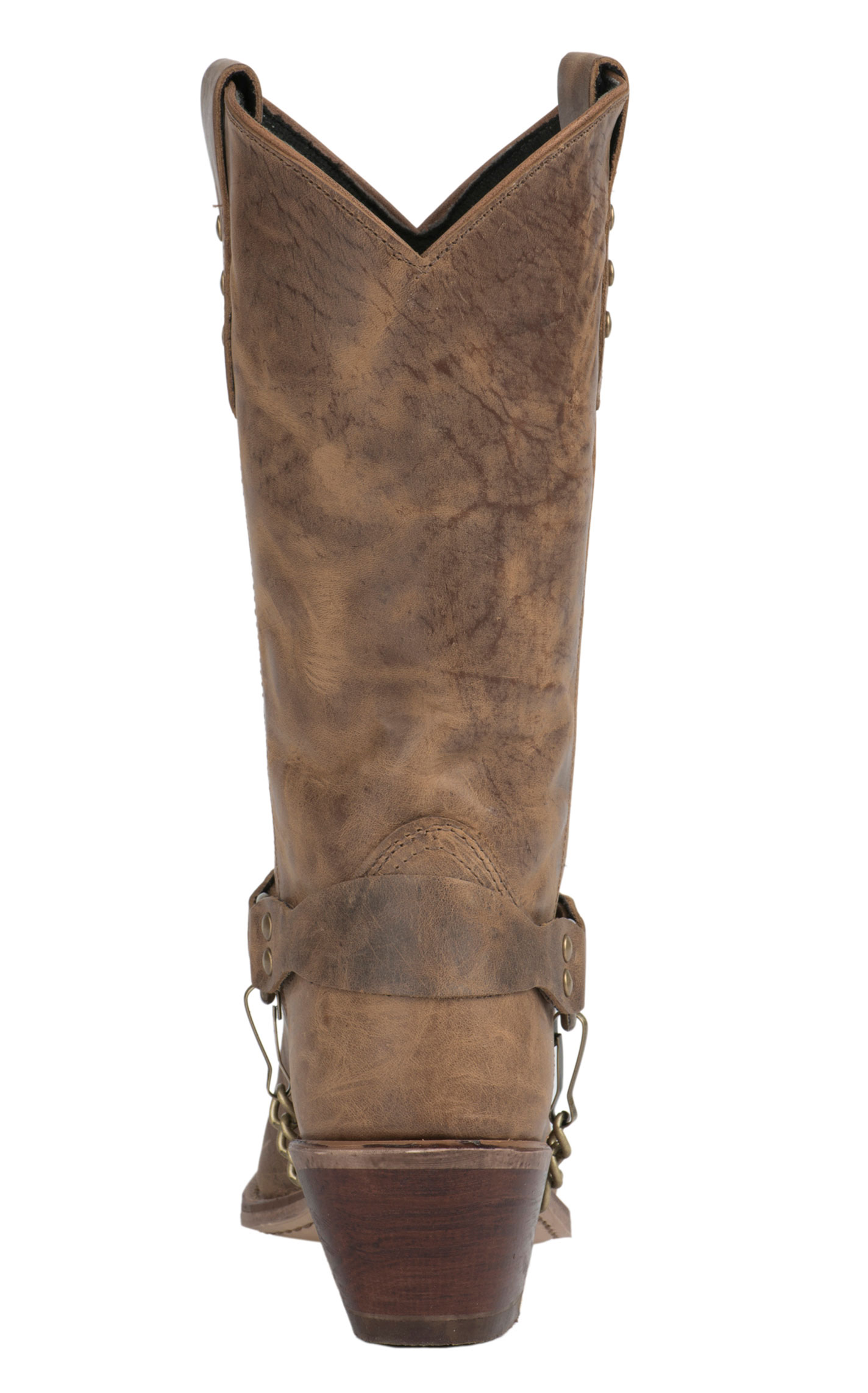 Sage Women's Antique Tan with Concho Strap J-Toe Cowboy Boots - Image 1