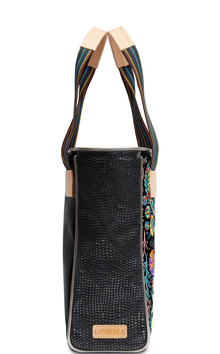 Consuela Rita Neon Floral Embroidered Classic Tote - Image 1