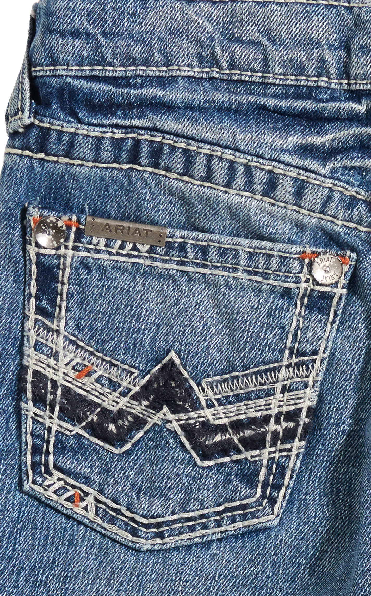Ariat Boy's B5 Charger Dakota Medium Wash Slim Fit Straight Leg Jeans (7-16) - Image 1
