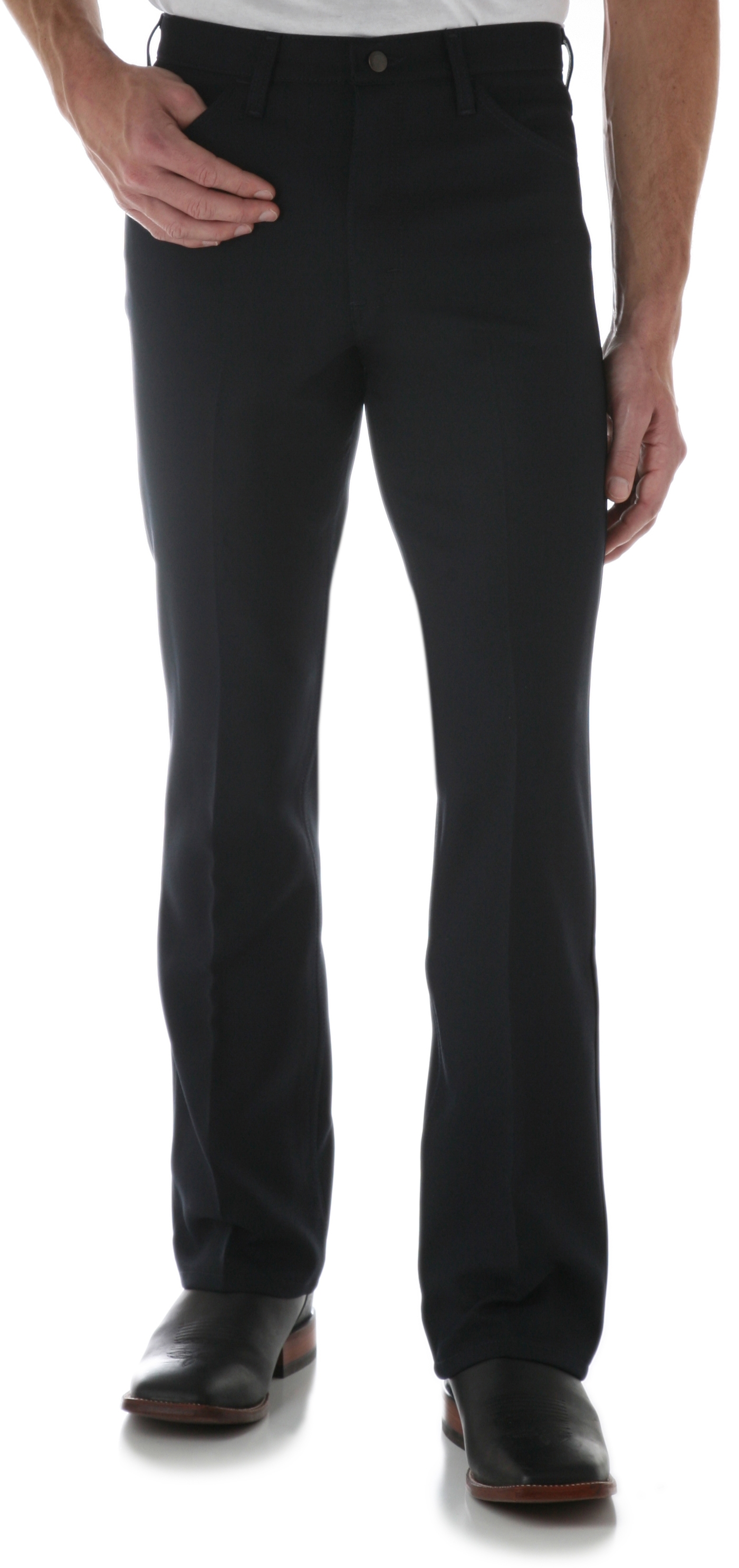 Wrangler Wrancher Navy Blue Large Waist Dress Pants - Image 1