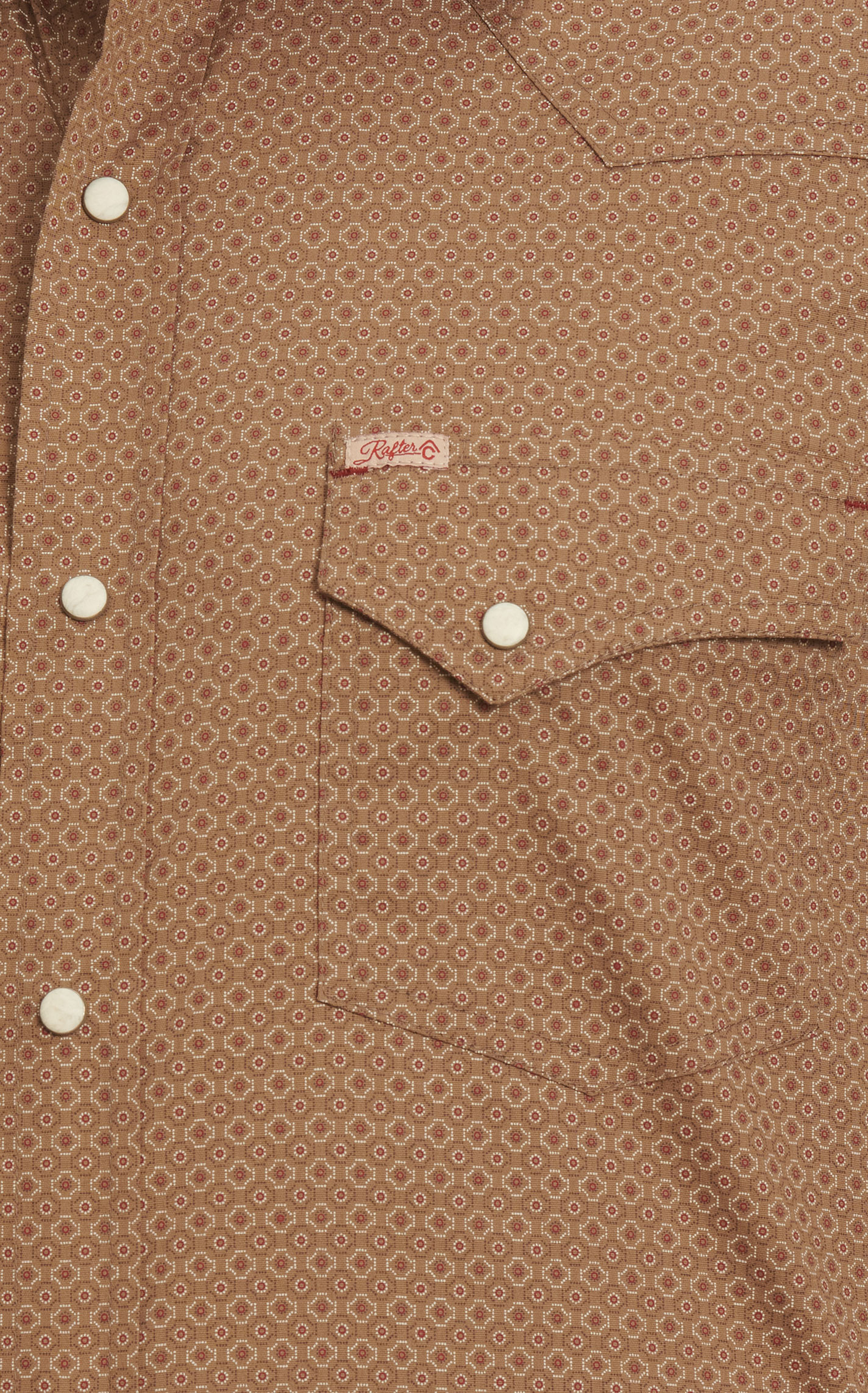 Rafter C Men's ProFlex45 Cinnamon Geo Print Western Shirt - Big & Tall Sizes - Image 1