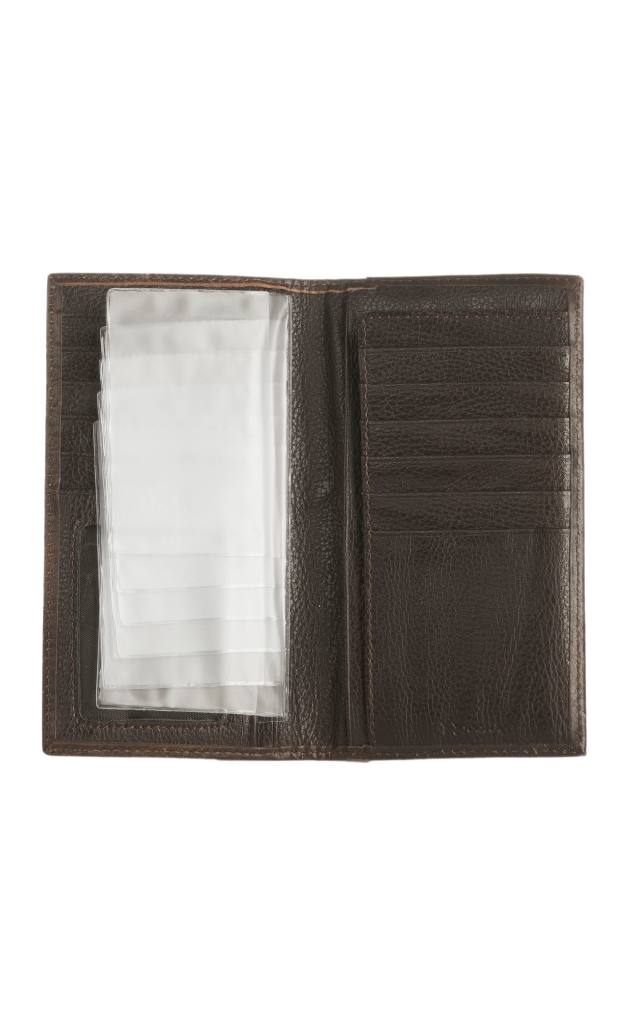 Nocona Dark Brown with Diagonal Cross Men's Rodeo Wallet/Checkbook Cover - Image 1