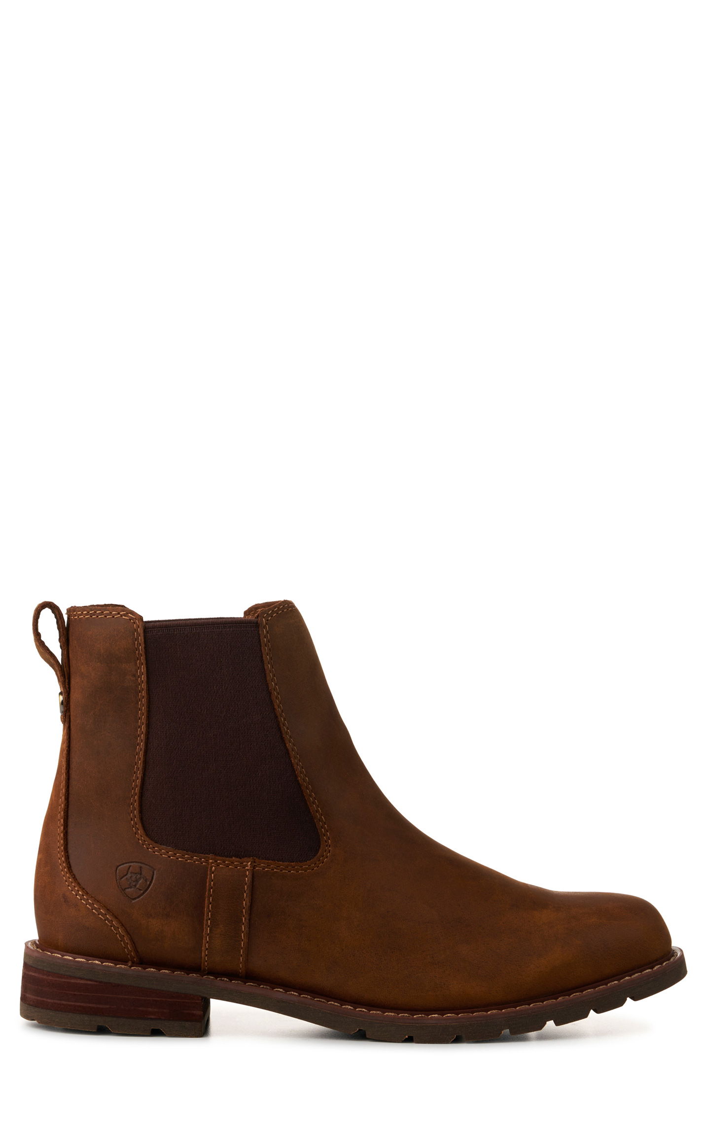 Ariat Women's Wexford Weathered Brown Waterproof Round Toe Chelsea Boots - Image 1