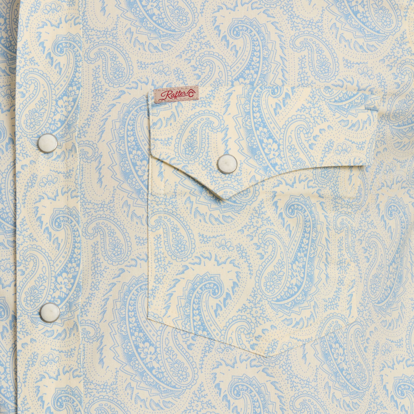 Rafter C Men's ProFlex45 Cornflower Paisley Western Shirt - Image 1