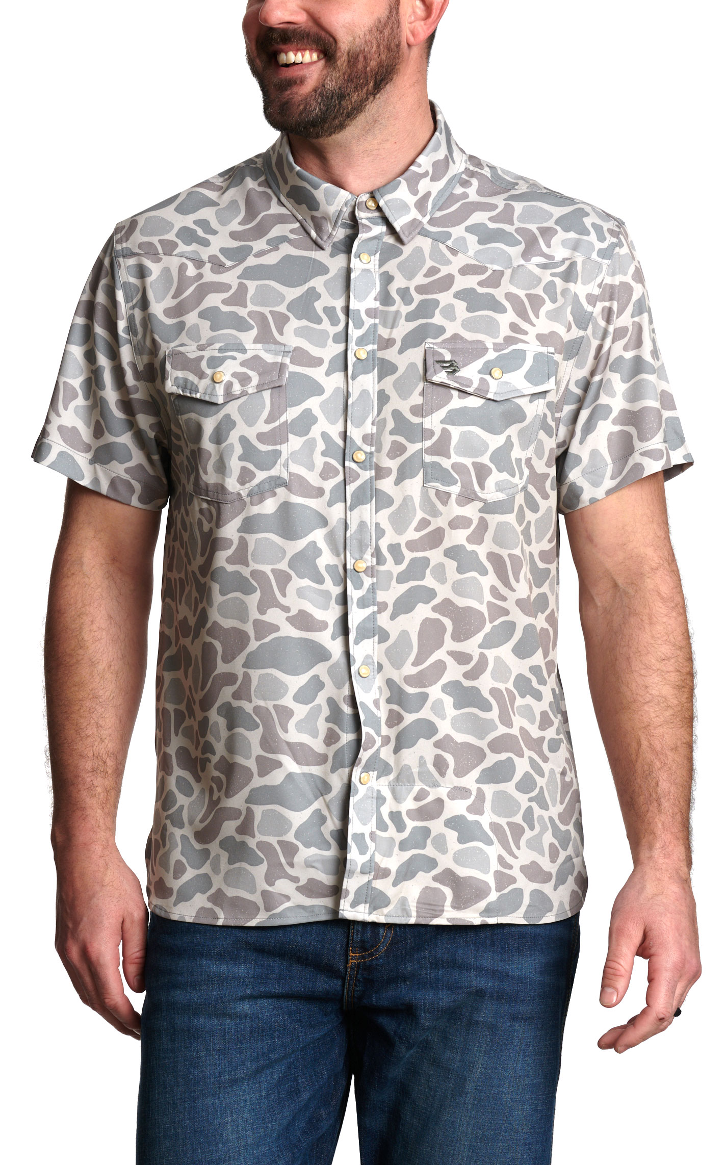 Burlebo Men's Deer Camo Performance Outdoor Shirt - Image 1