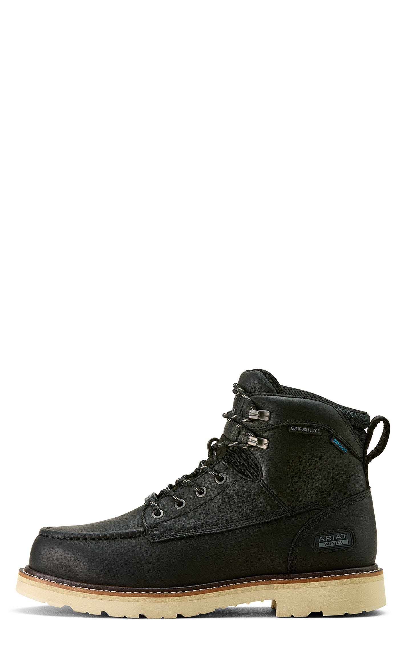 Ariat Men's Rebar Lift Waterproof Black Composite Round Toe Work Boots - Image 1