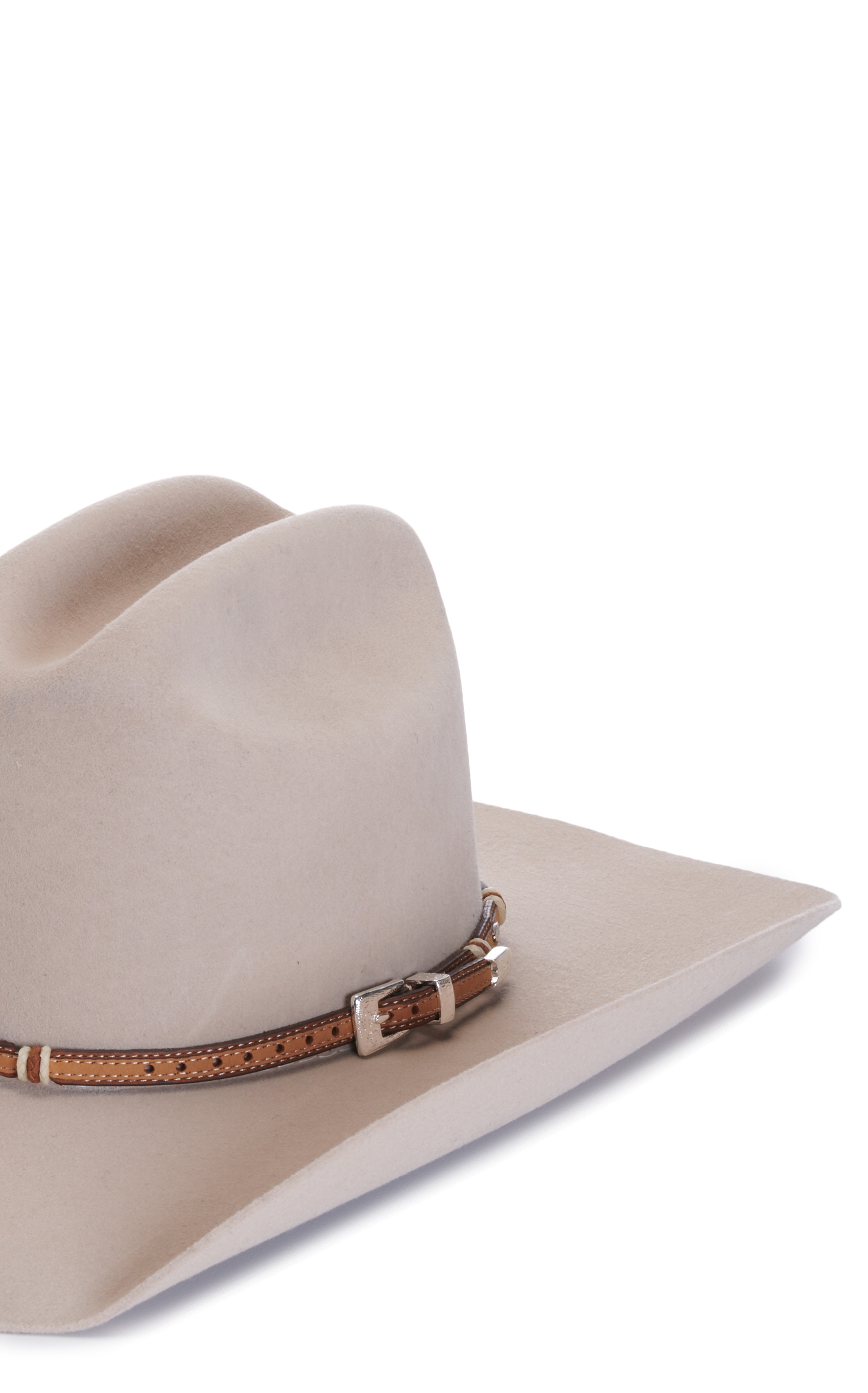 Leegin Leather Stockyards Brown with Silver Buckle Hatband - Image 1