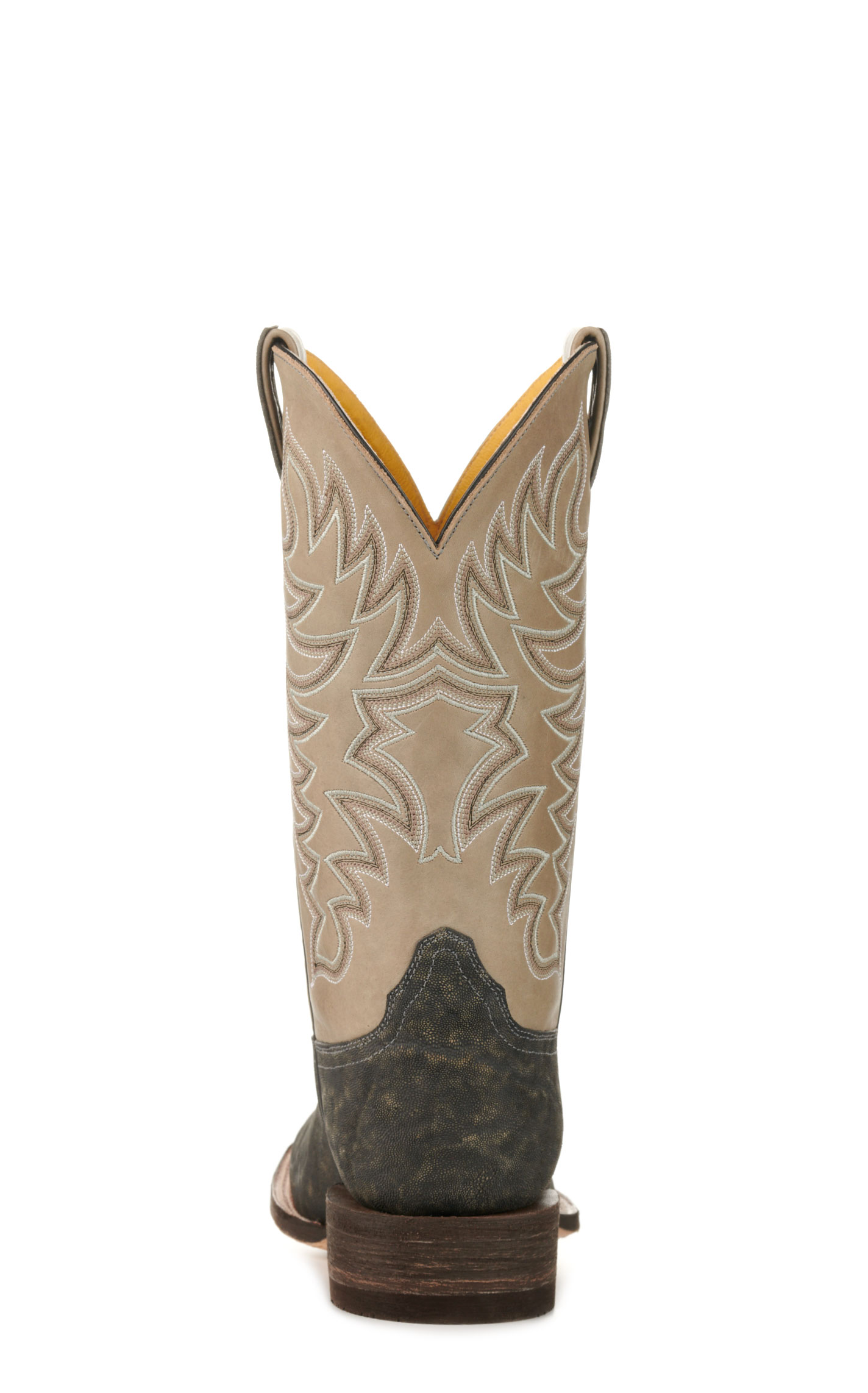 Cavender's Men's Endurance Gray and Dark Gray Elephant Wide Square Toe Exotic Cowboy Boots - Image 1