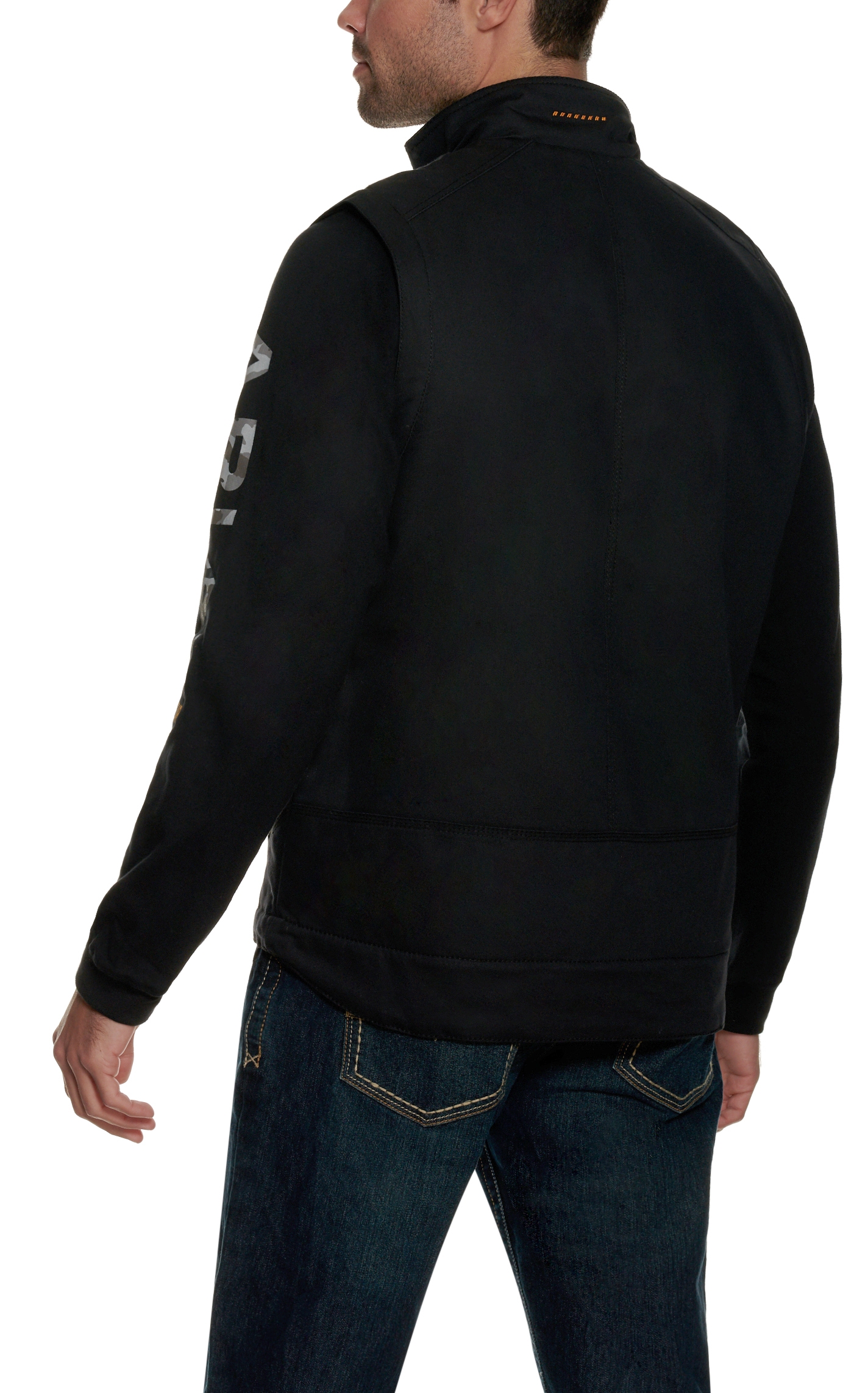 Ariat Men's Rebar Black DuraCanvas Vest - Image 1