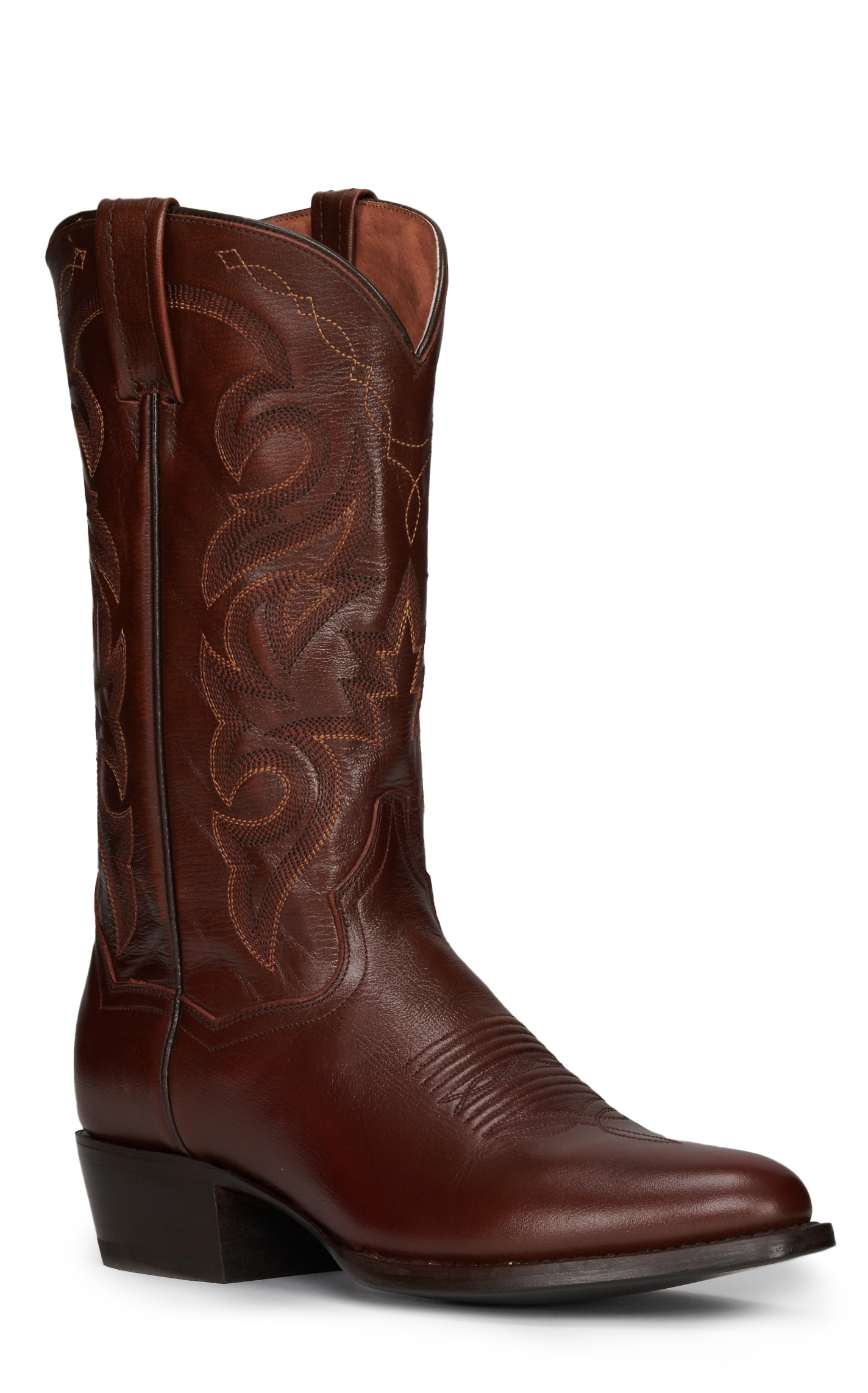 Dan Post Men's Antiqued Tan Round Toe Cowboy Boot - Image 1