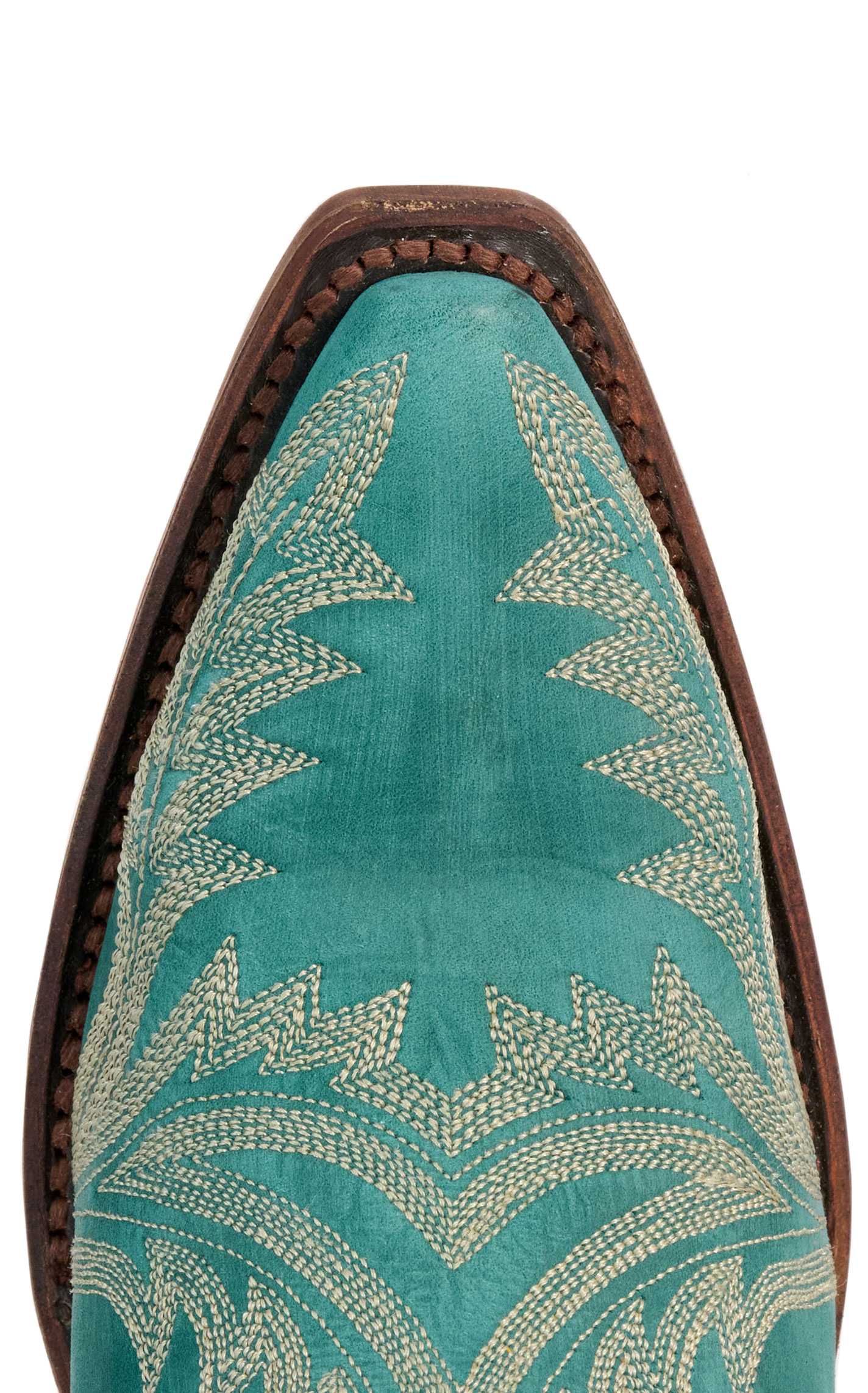 Circle G by Corral Women's Turquoise Heavy Stitched Snip Toe Cowboy Boots - Image 1