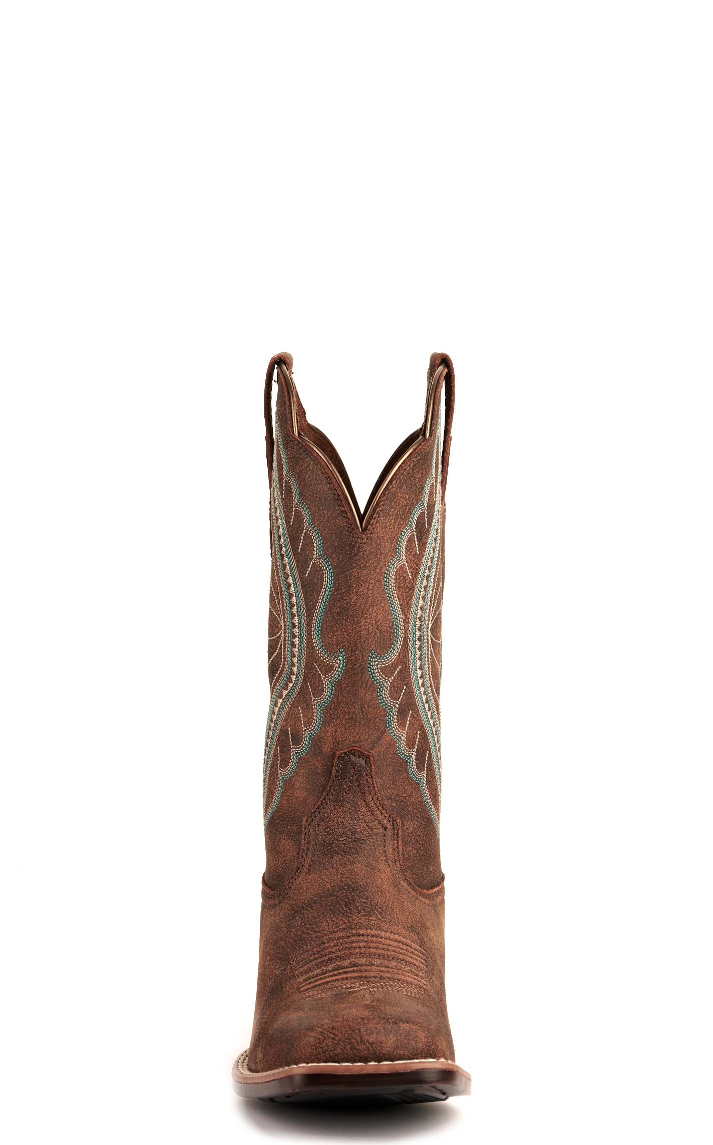 Ariat Women's PrimeTime Tack Room Brown Bantamweight Wide Square Toe Cowboy Boots - Image 1