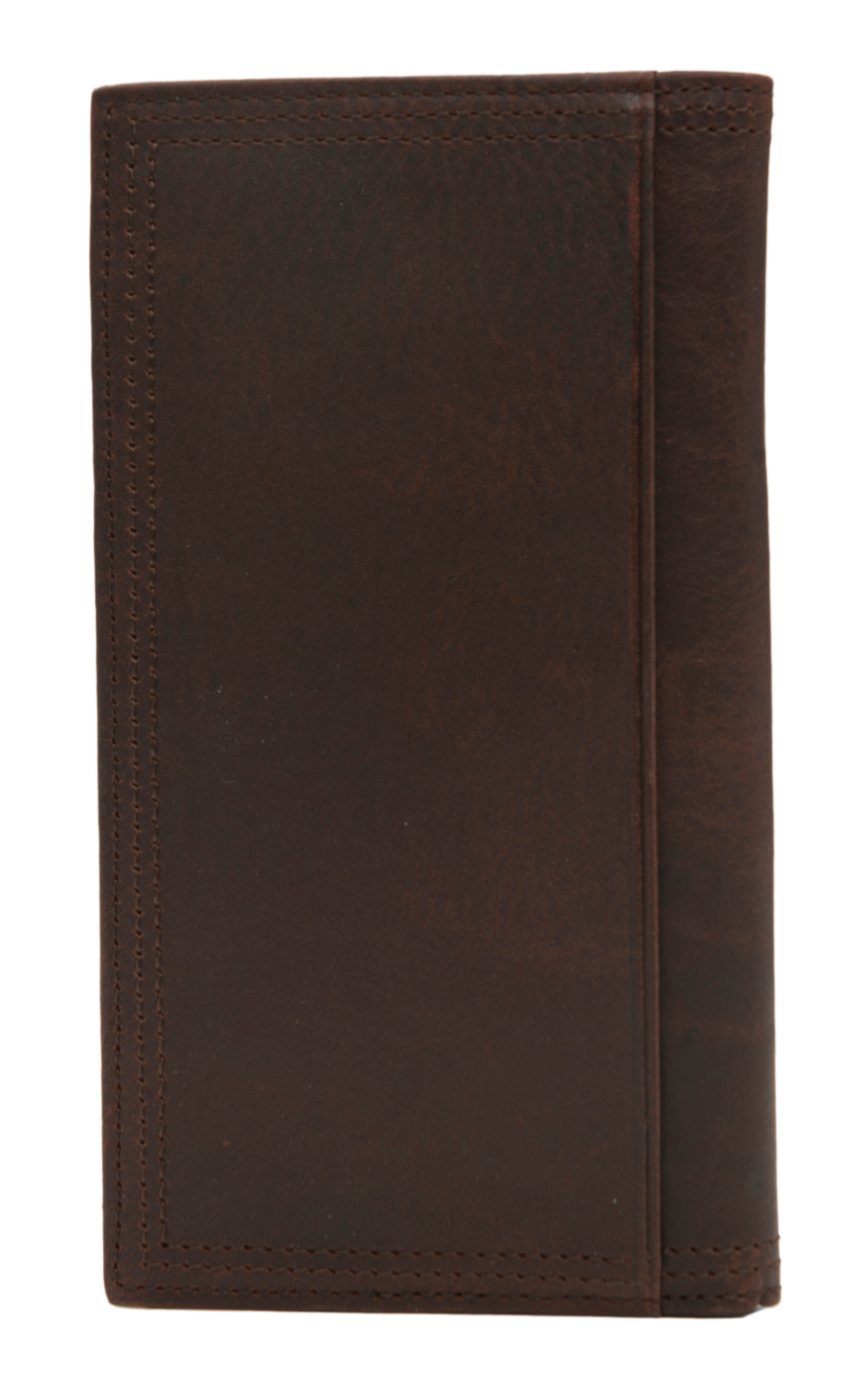 Ariat Performance Work Dark Copper Leather Checkbook / Rodeo Wallet - Image 1