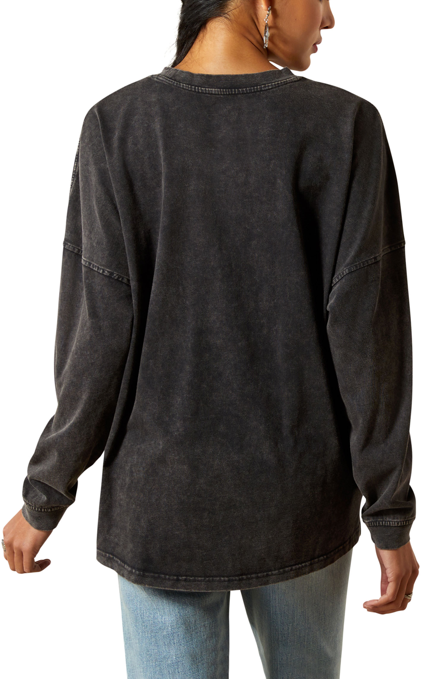 Ariat Women's Canvas Black Mineral Wash Oversized Graphic T-Shirt - Image 1
