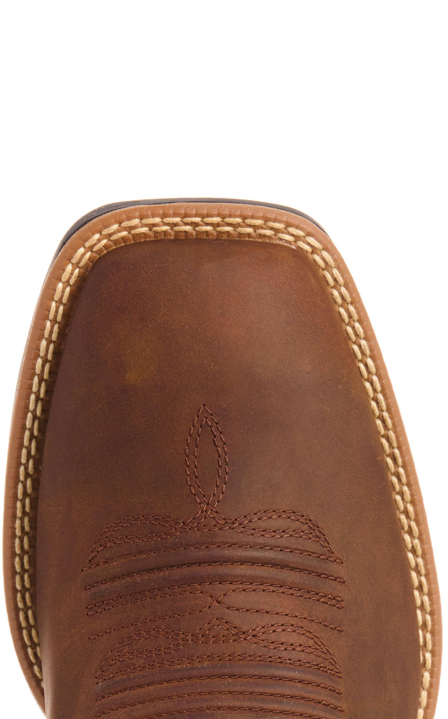 Ariat Men’s Booker Ultra Distressed Tan Square Toe Cowboy Boots - Image 1