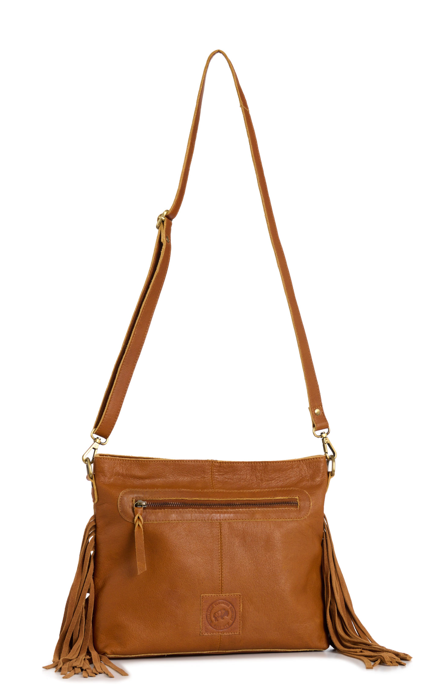 Montana Clothing Co. Cinnamon Hair On Hide Aztec Crossbody Bag - Image 1