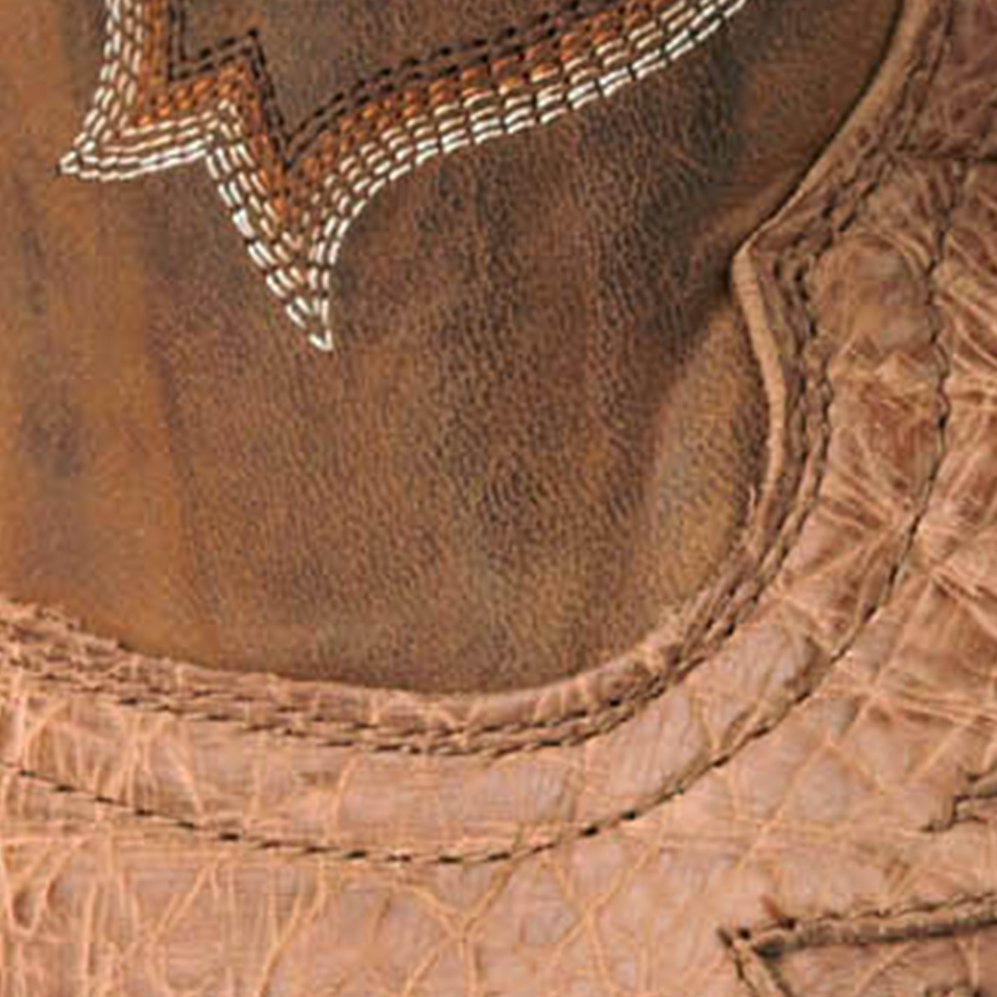 Durango Men's Saddletan Full Quill Ostrich with Saddlevamp Wide Square Toe Exotic Cowboy Boots - Image 1