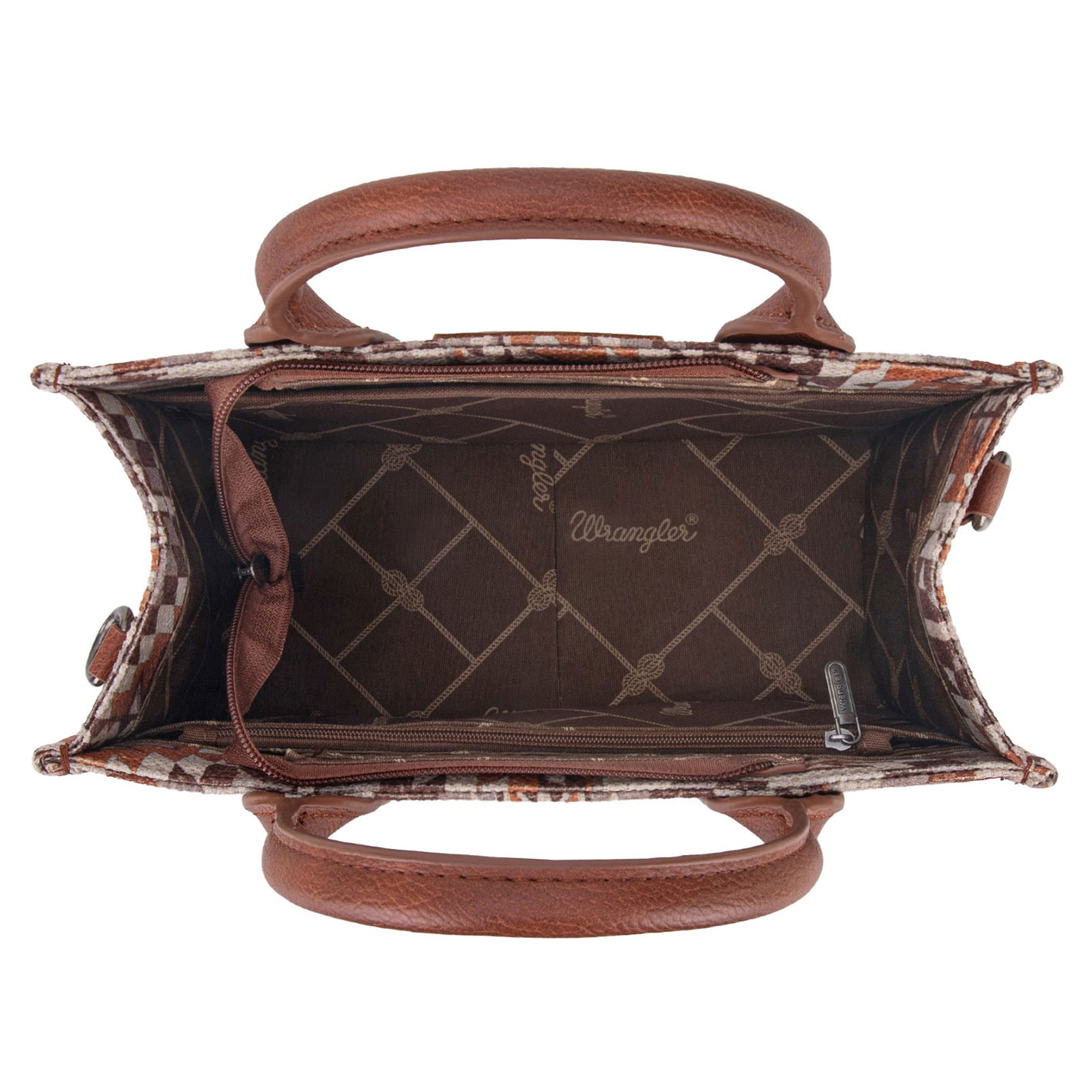 Wrangler Women's Cinnamon Aztec Print Crossbody Tote Bag - Image 1