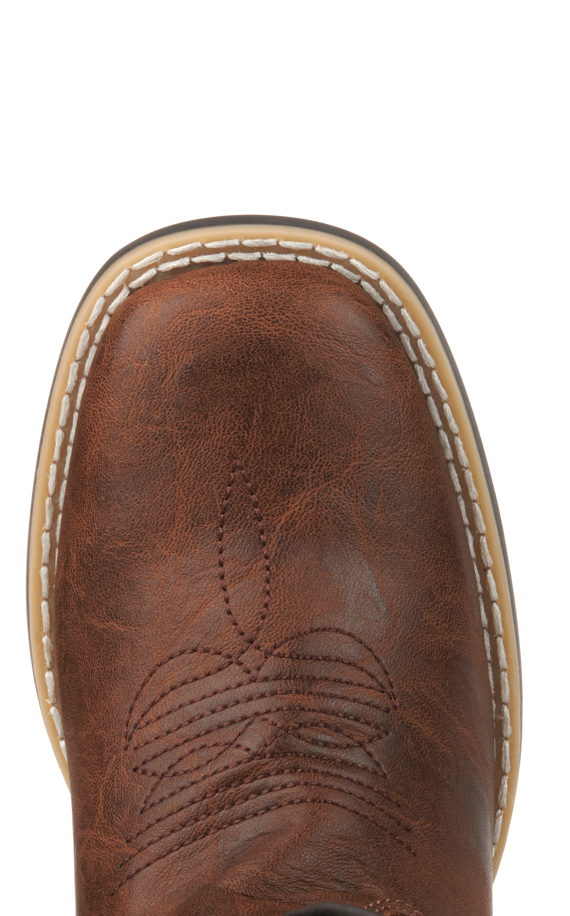 Twister Kids' Jasper Brown and Tan Wide Square Toe Cowboy Boots - Image 1