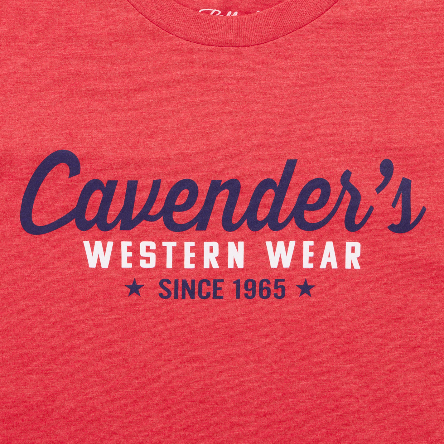 Rafter C Men's Heather Red Cavender's Graphic T-Shirt - Image 1
