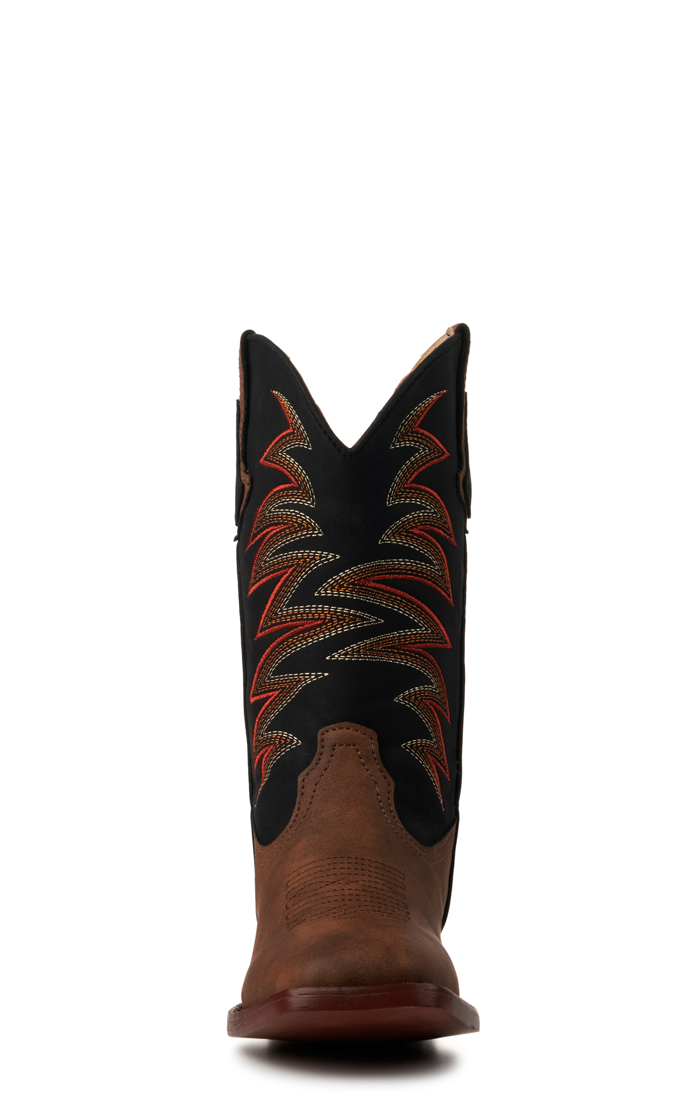 Roper Kids Tan and Black Square Toe Cowboy Boots - Image 1