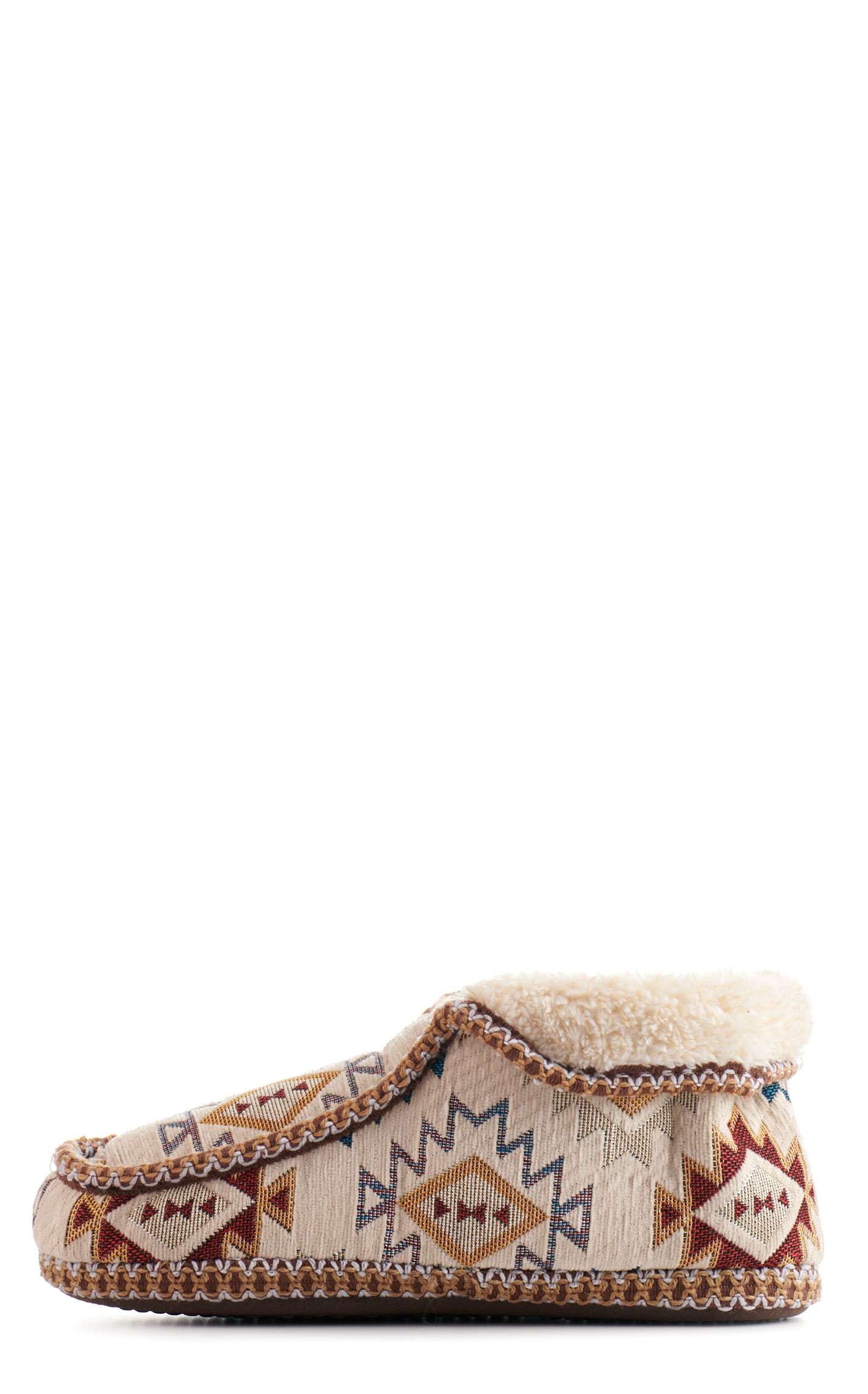 Blazin Roxx Women's Nora Cream Blanket Print Fold-Over Ankle Boot Slippers - Image 5
