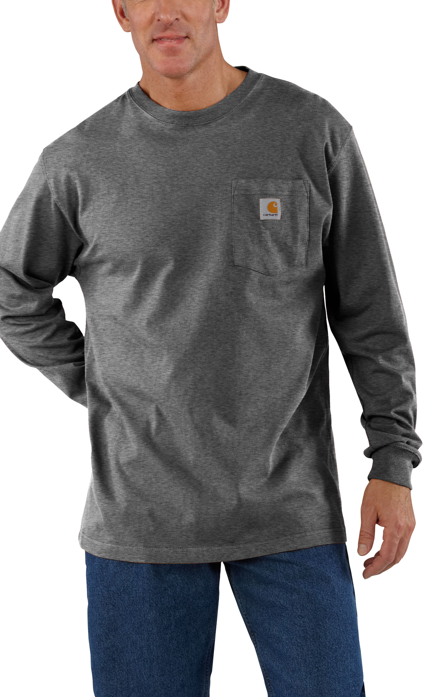 Carhartt Men's Force Charcoal Color Enhanced Work T-Shirt - Image 1