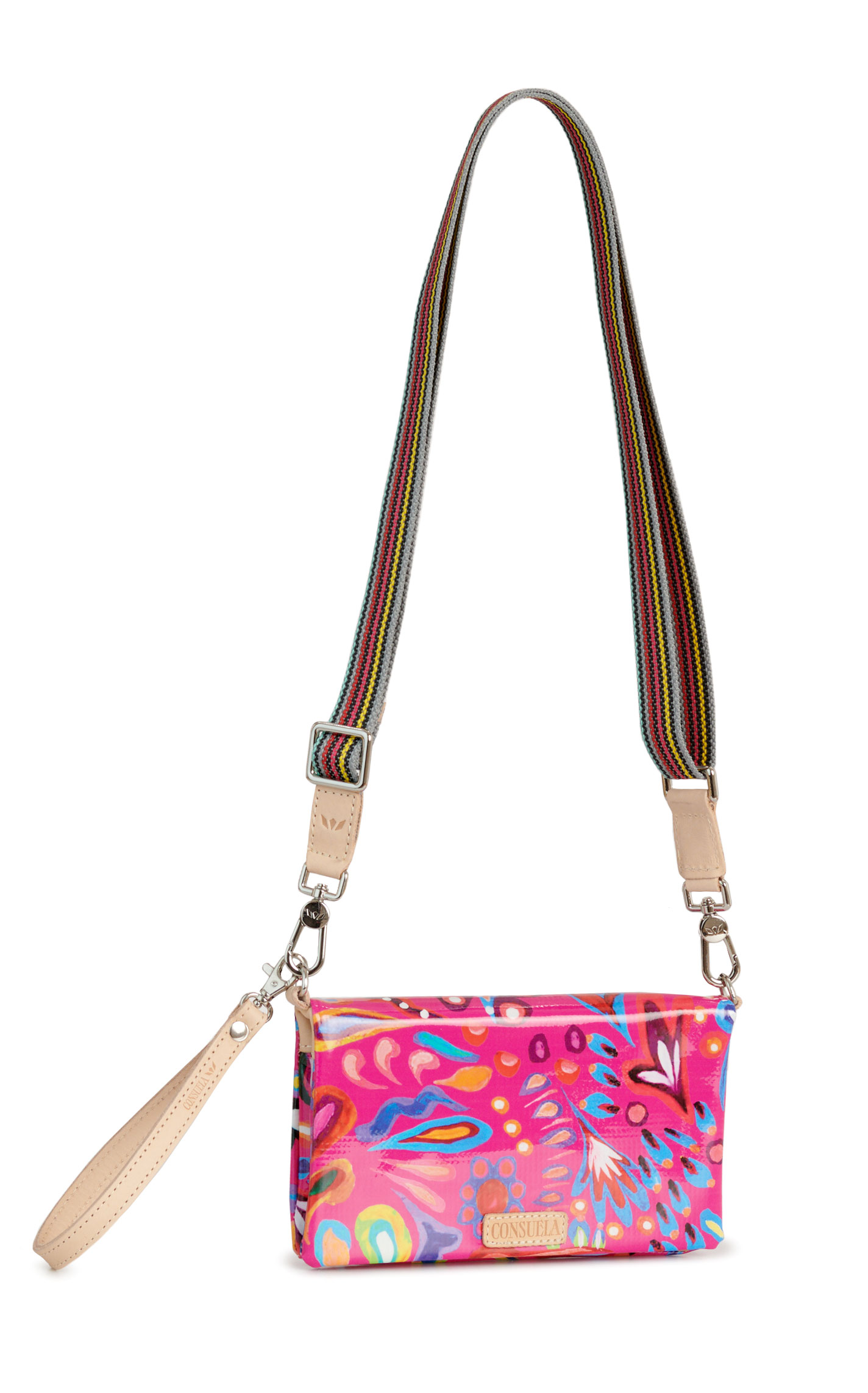 Consuela Ceci Uptown Pink Abstract Crossbody Bag - Image 1