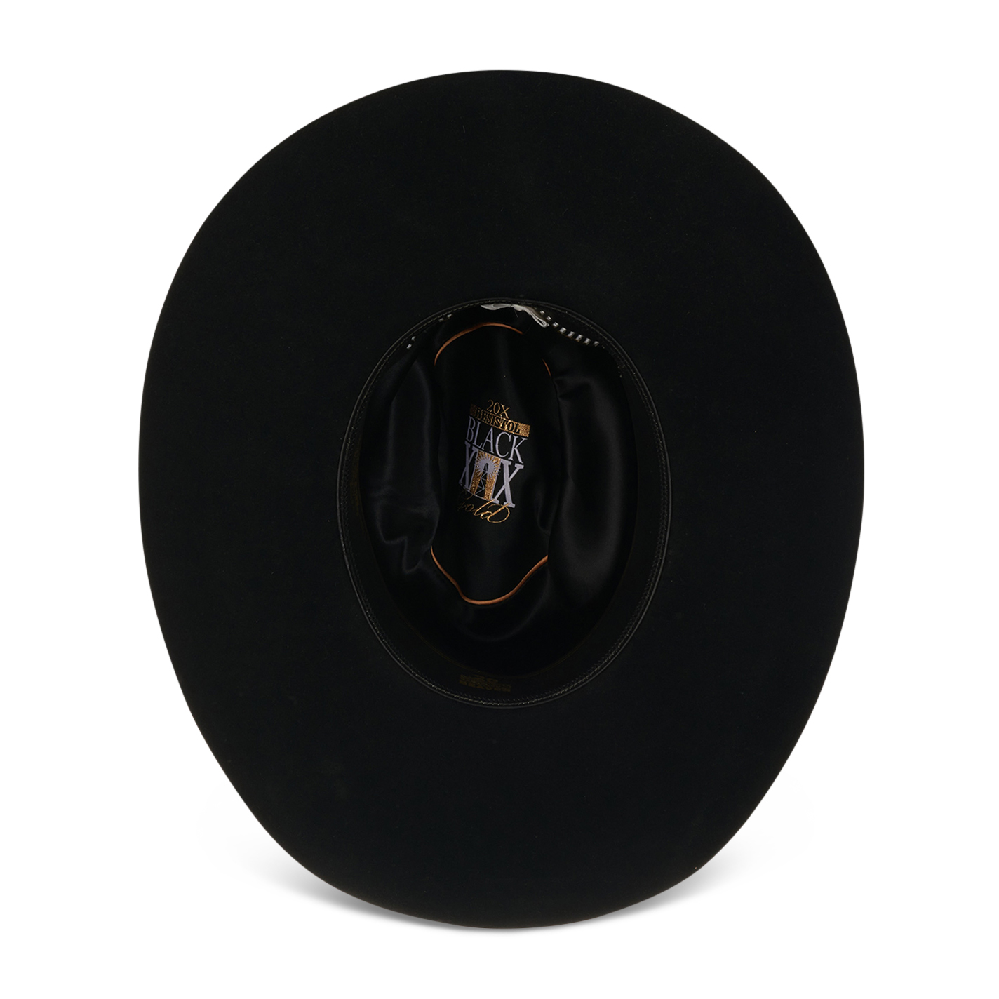 Resistol Black Gold 20X Black Cattleman's Crown Felt Cowboy Hat - Image 1