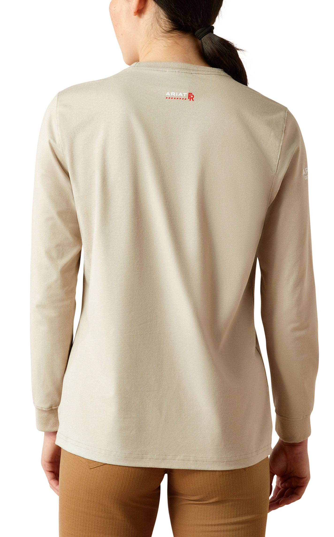 Ariat Women's Latte Logo Graphic Sleeve FR T-Shirt - Image 2