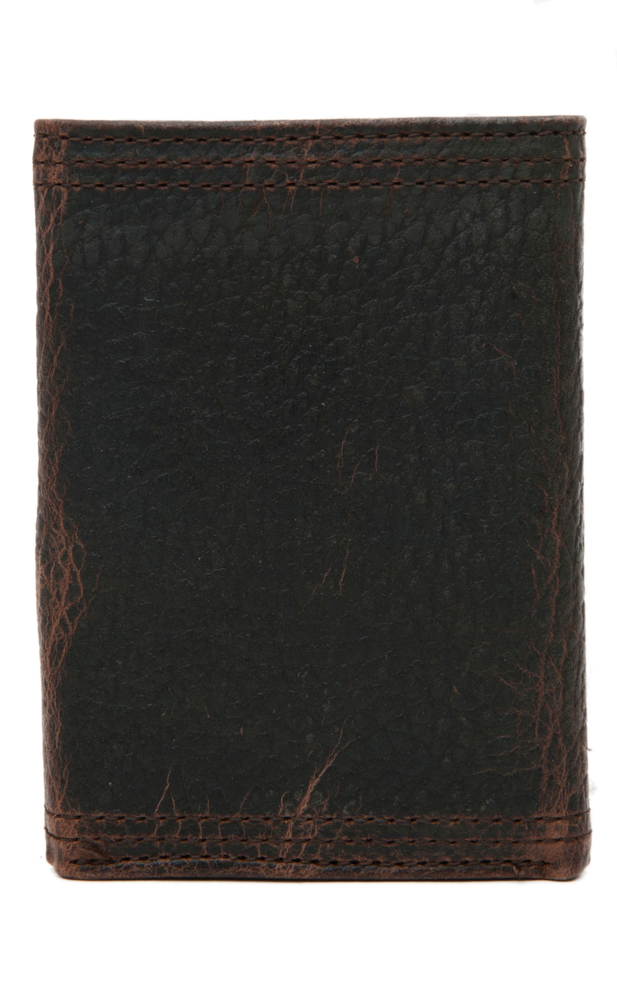 Ariat Performance Work Dark Brown with Small Shield Tri-Fold Wallet - Image 1