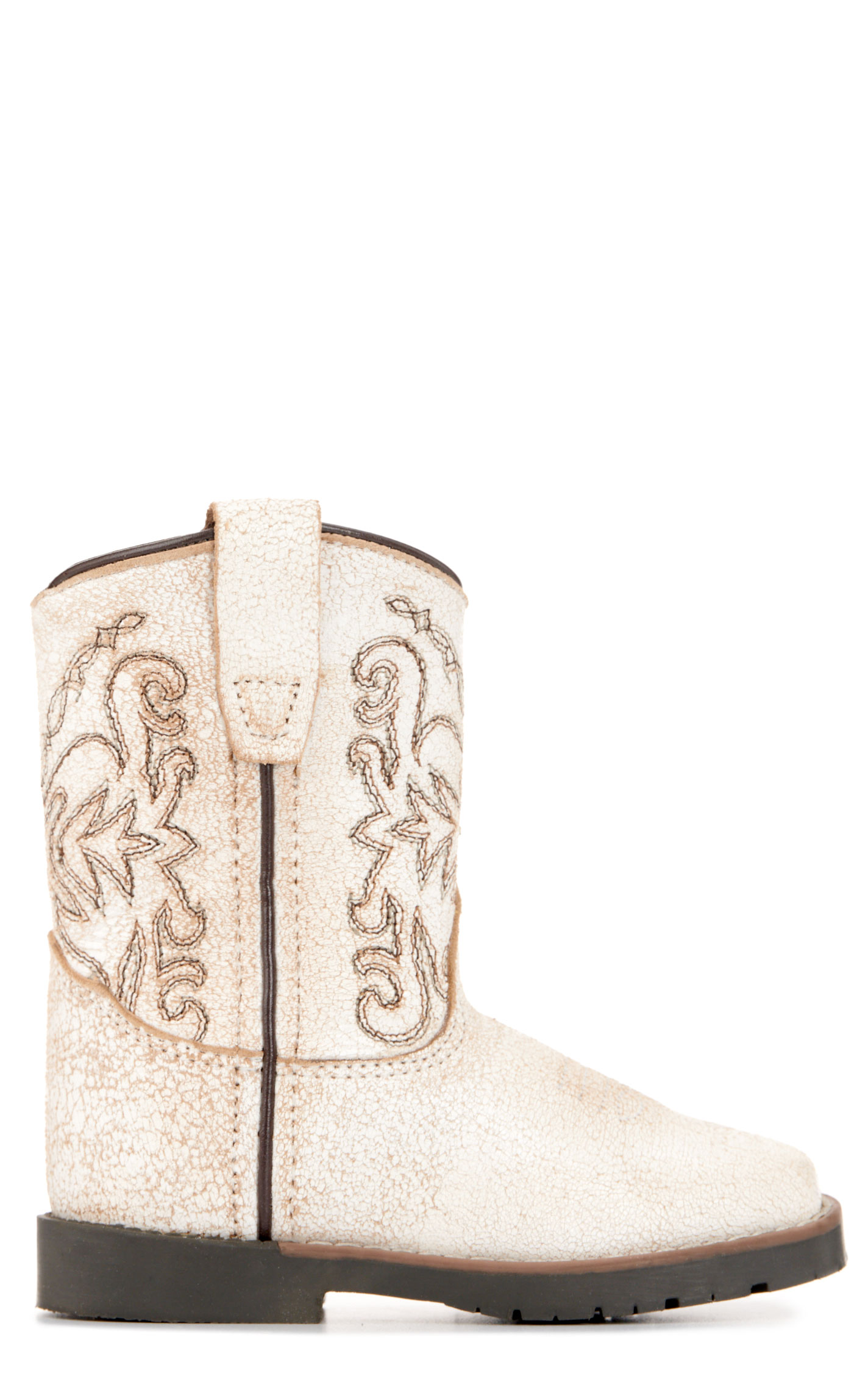 Smoky Mountain Toddler's Autry Antique White Wide Square Toe Cowboy Boots - Image 1