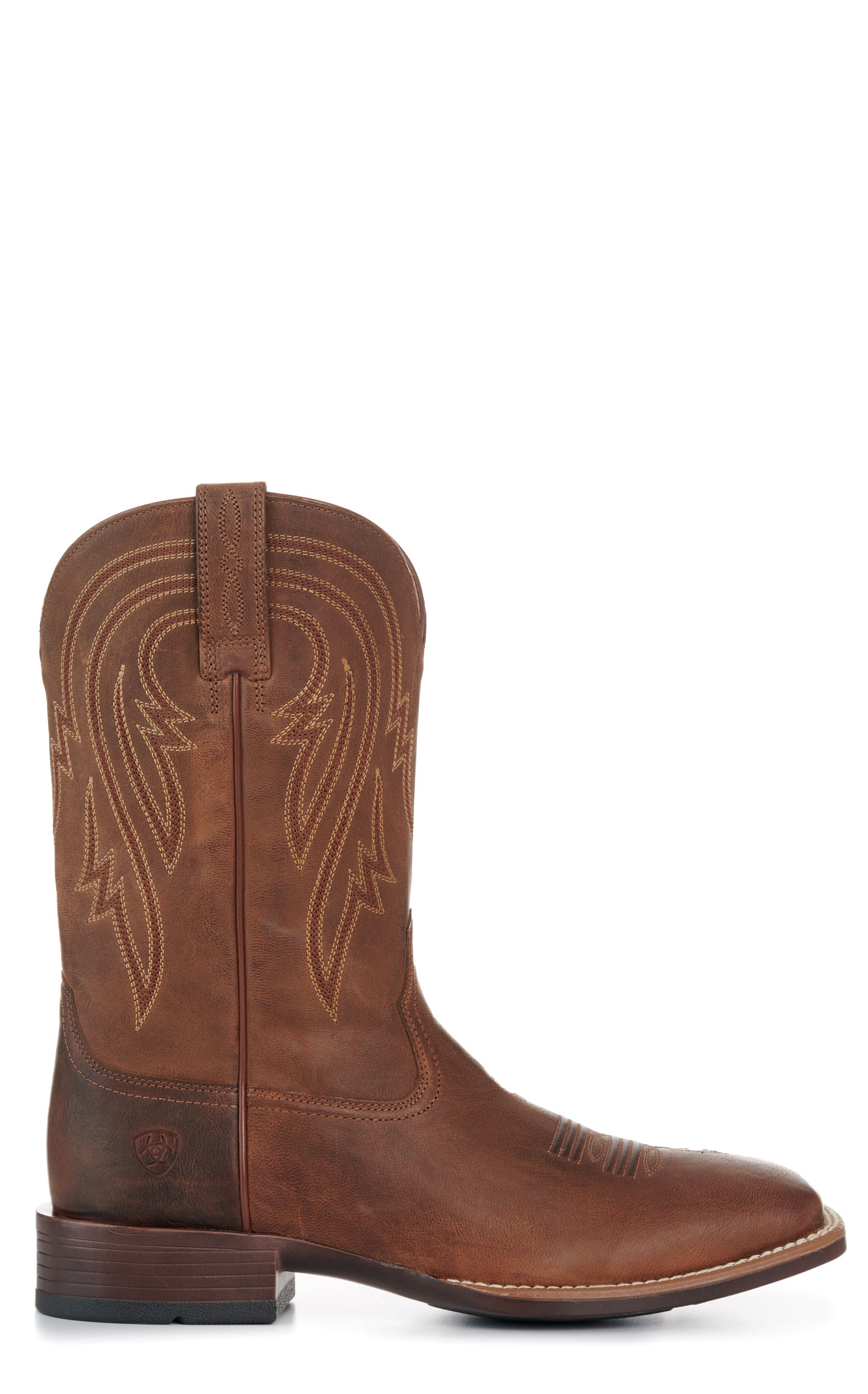 Ariat Men’s Plano Woody Tan Bantamweight Wide Square Toe Cowboy Boots - Image 1