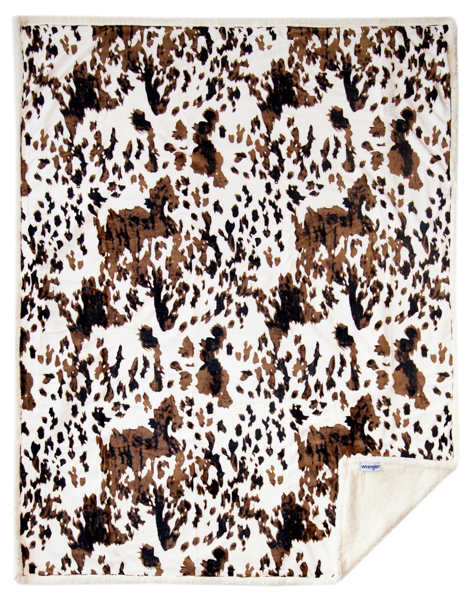 Carstens Cinnamon Cream and Chocolate Cow Print Throw - Image 1