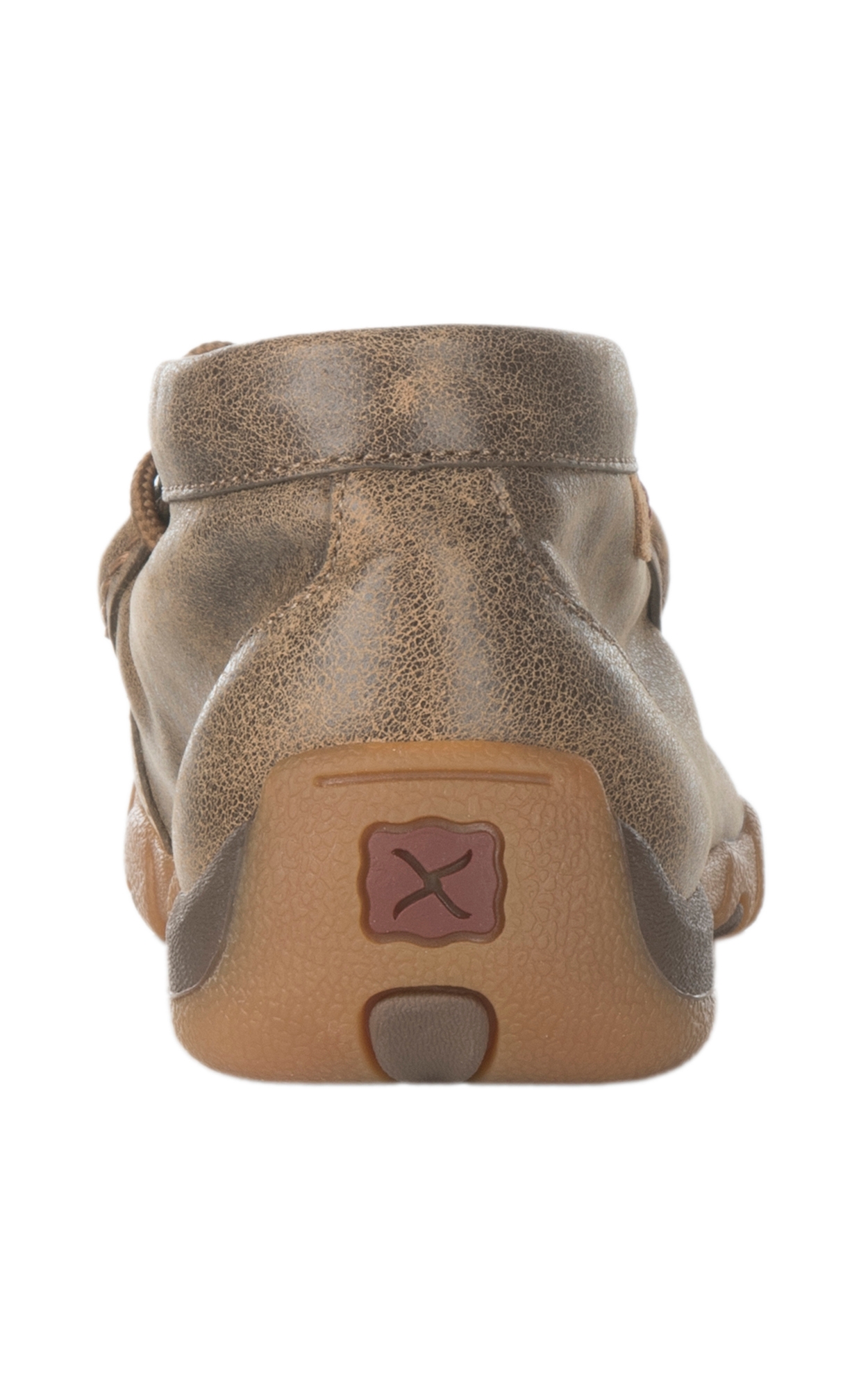 Twisted X Youth Brown Bomber and Tan Basketweave Driving Moccasin - Image 1
