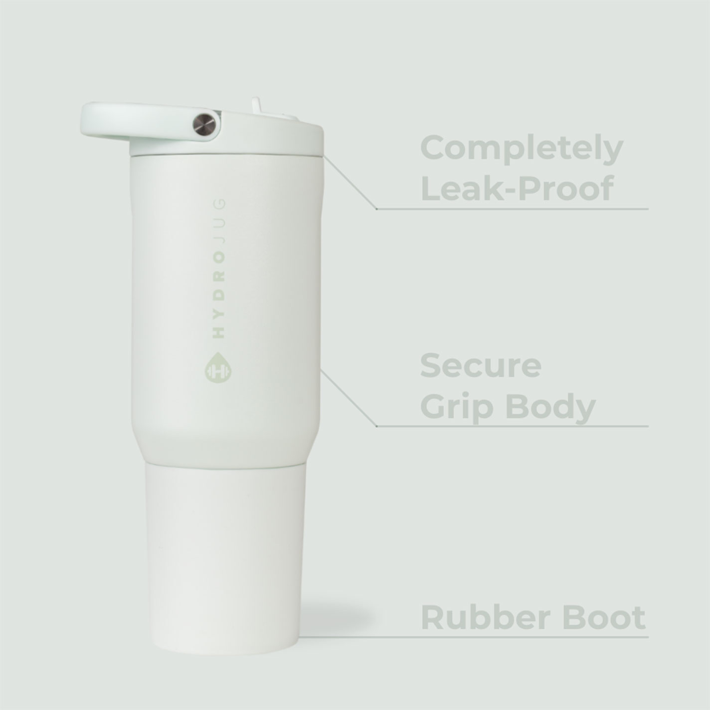 HydroJug White Beryl 20 oz Sport Insulated Bottle  - Image 1