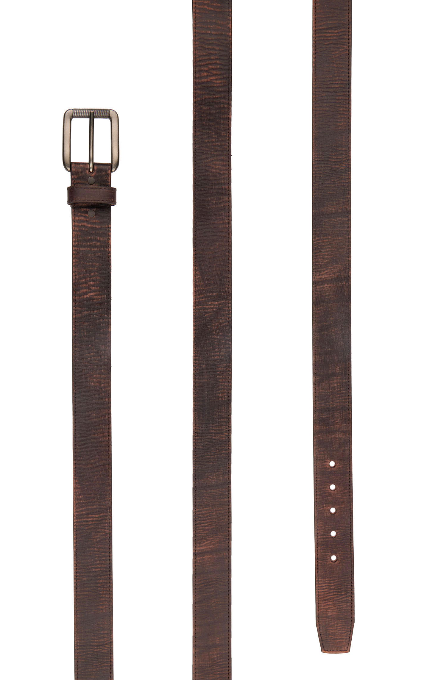 Justin Bent Rail Sanded Brown Bomber Western Belt - Image 1
