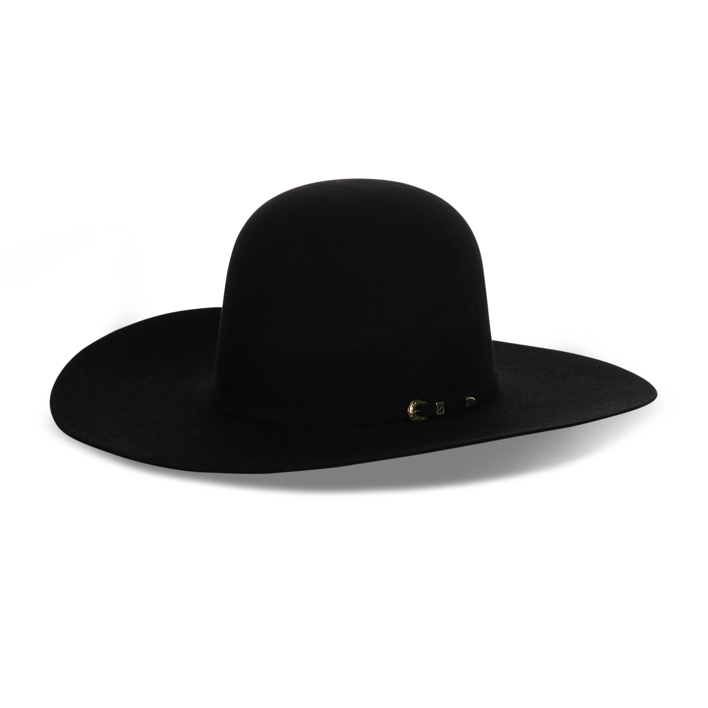 Rodeo King 15X Black Open Crown Felt Cowboy Hat - Image 1