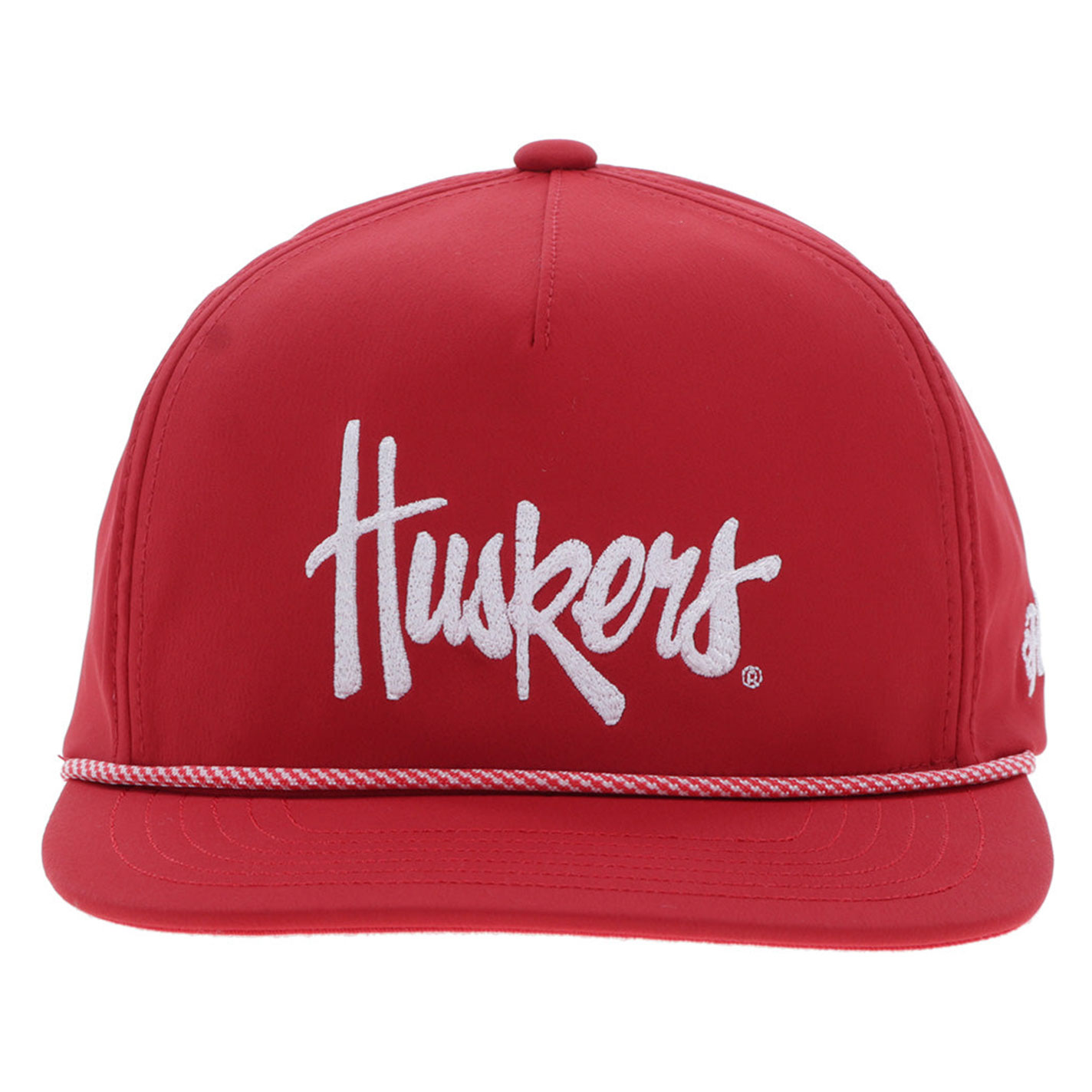 Hooey Collegiate Collection Red NU Huskers Flat Bill Cap - Image 1