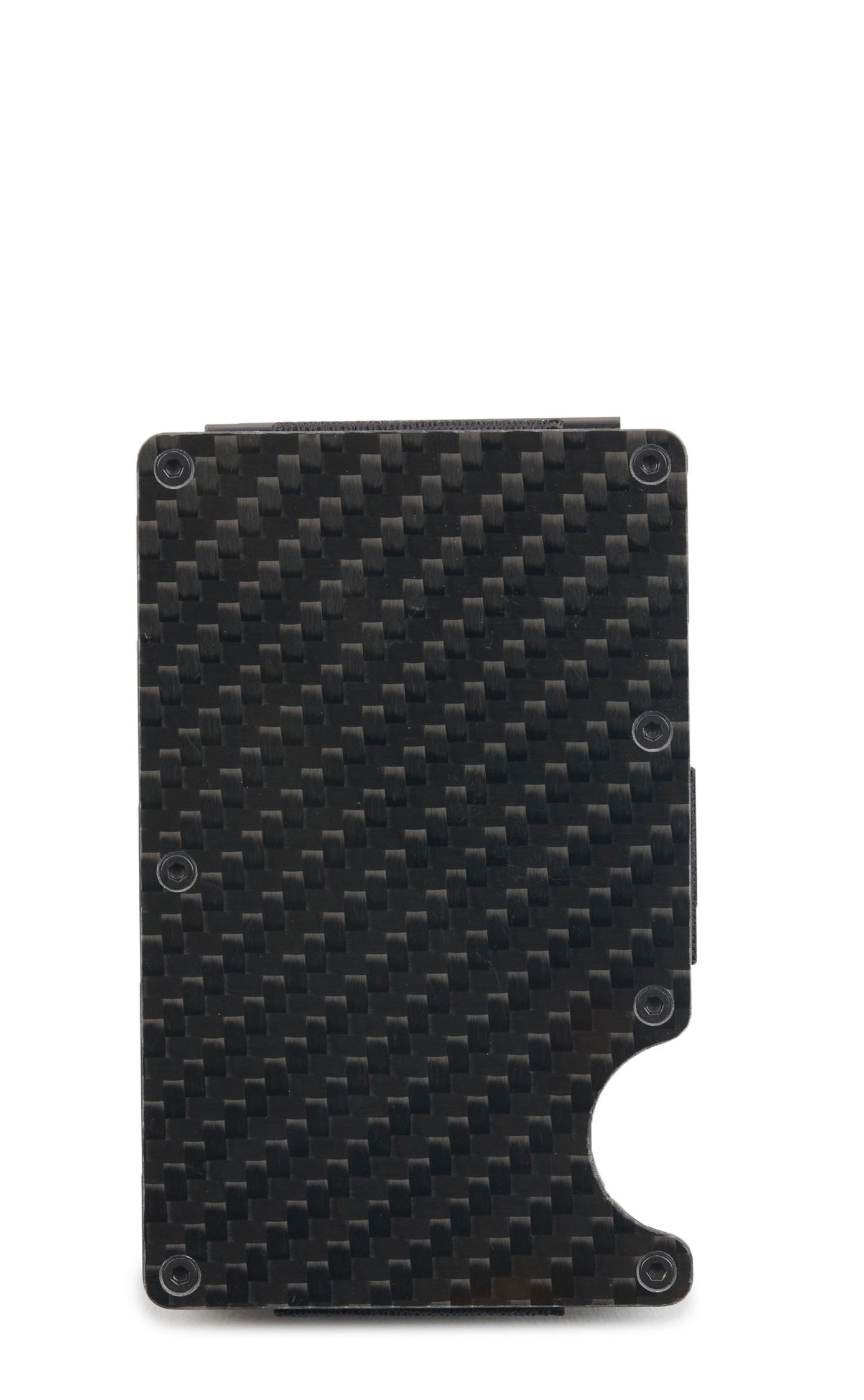 Rafter C Men’s Black Carbon Fiber Money Clip Utility Wallet - Image 1
