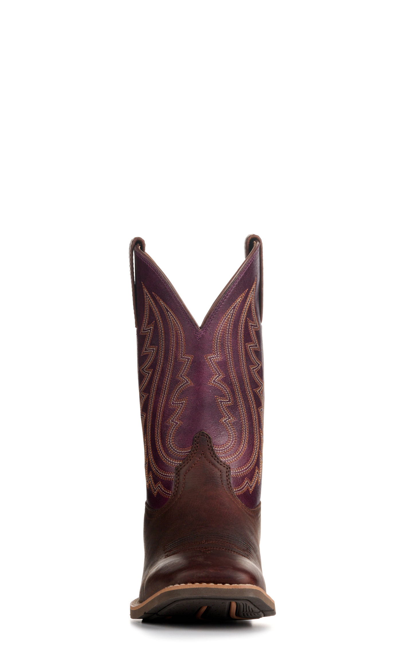 Ariat Men’s Sport Big Country Barley Brown and Purple Wide Square Toe Cowboy Boots - Image 1