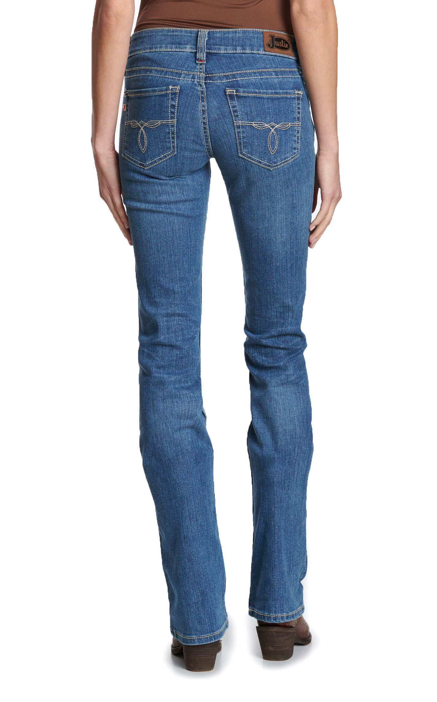 Justin 1879 Women's Light Wash Vintage Boot Cut Jeans - Image 1