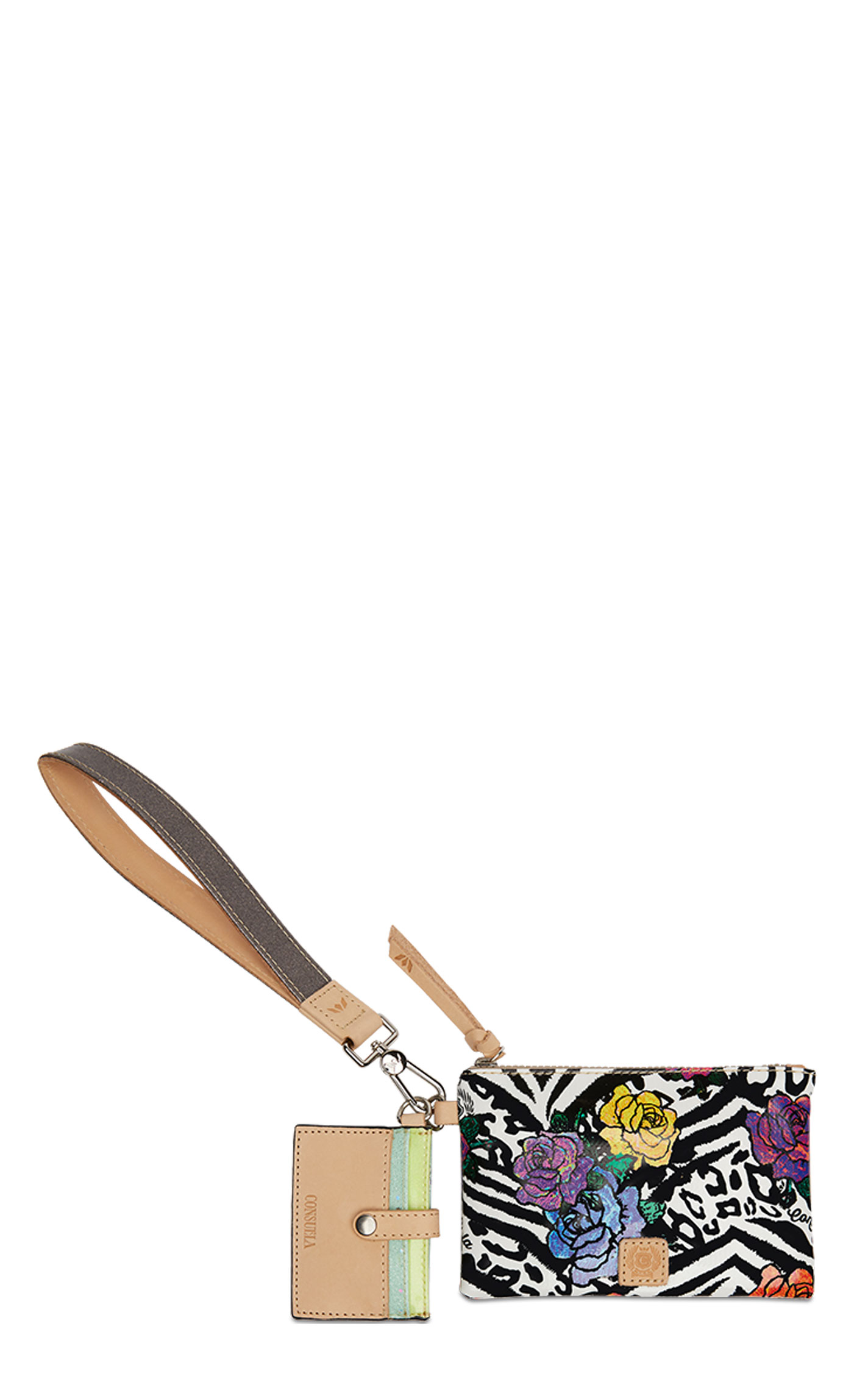 Consuela Carla Multi-Color Roses & Animal Print Combi Wallet - Image 1